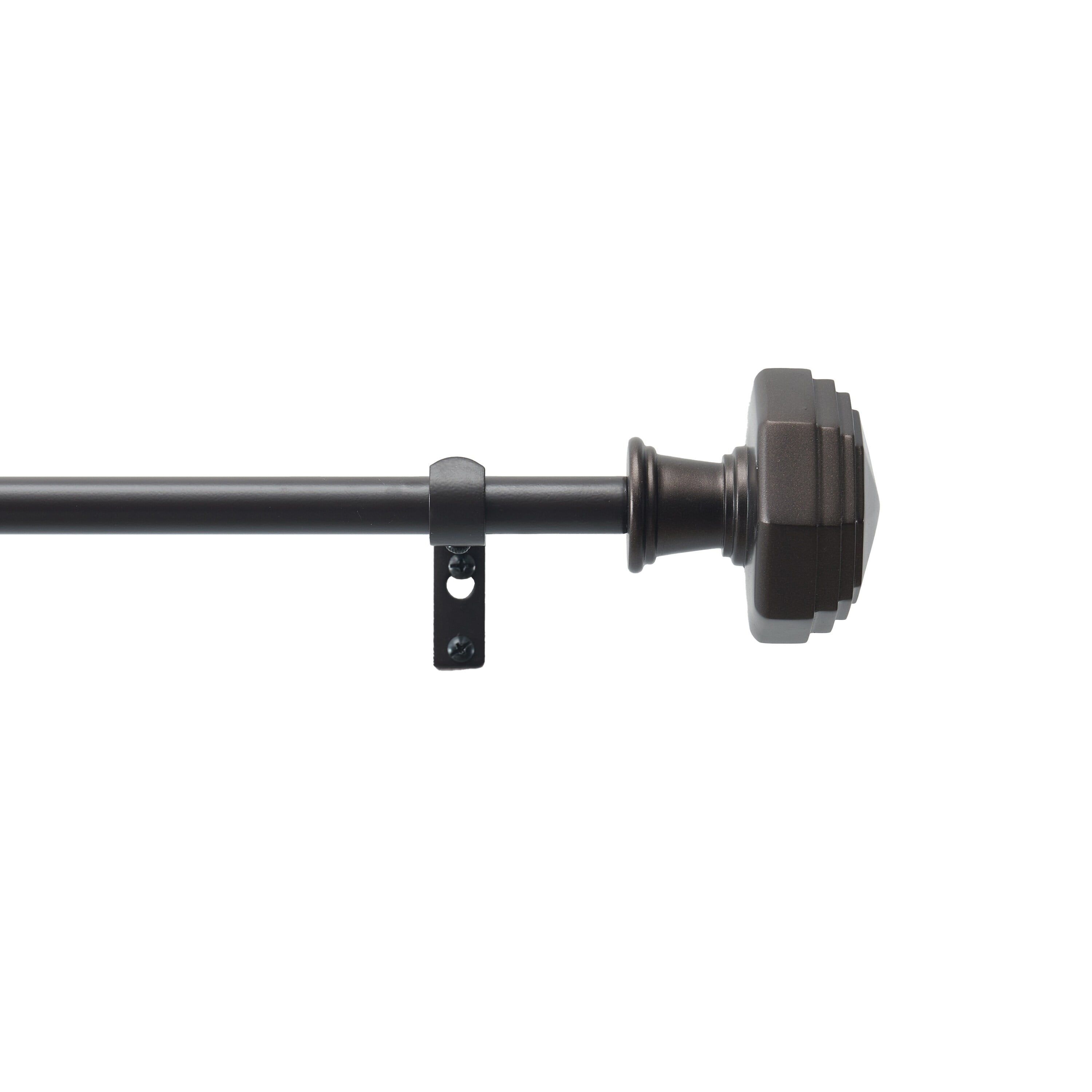 Adjustable Oil Rubbed Bronze Metal Curtain Rod Set