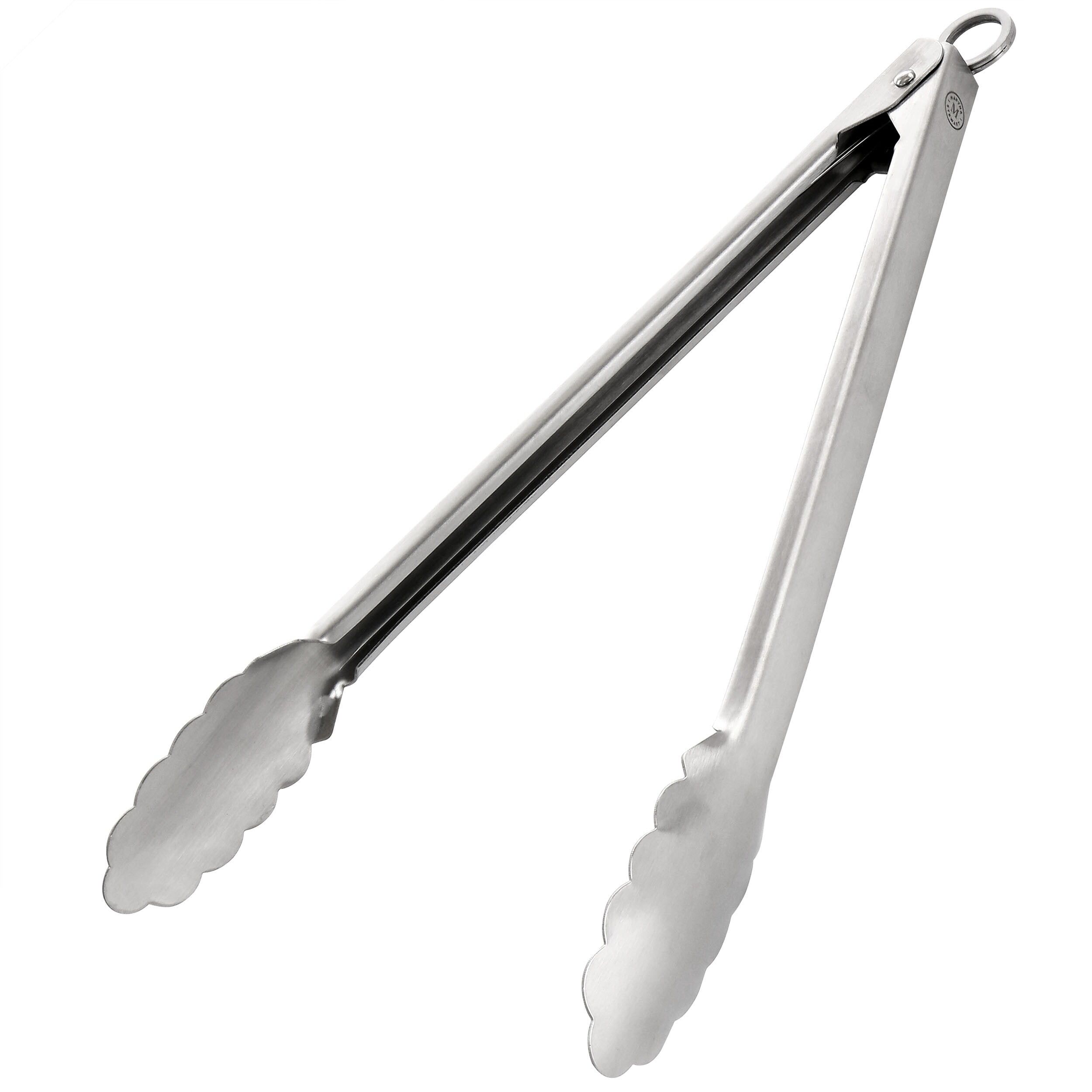 Martha Stewart 12" Stainless Steel Easy-Lock Kitchen Tongs