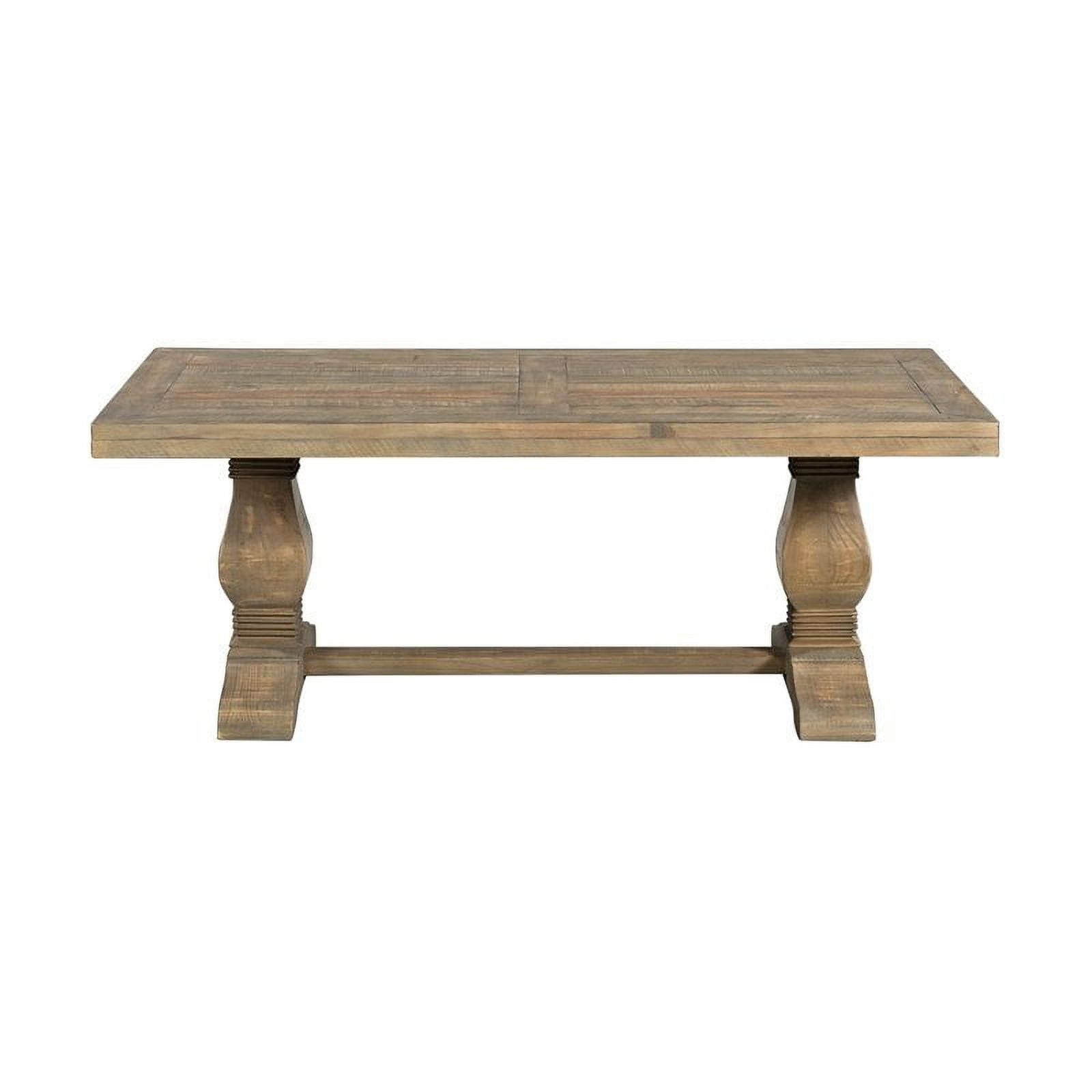 Reclaimed Natural Wood Rectangular Coffee Table with Storage