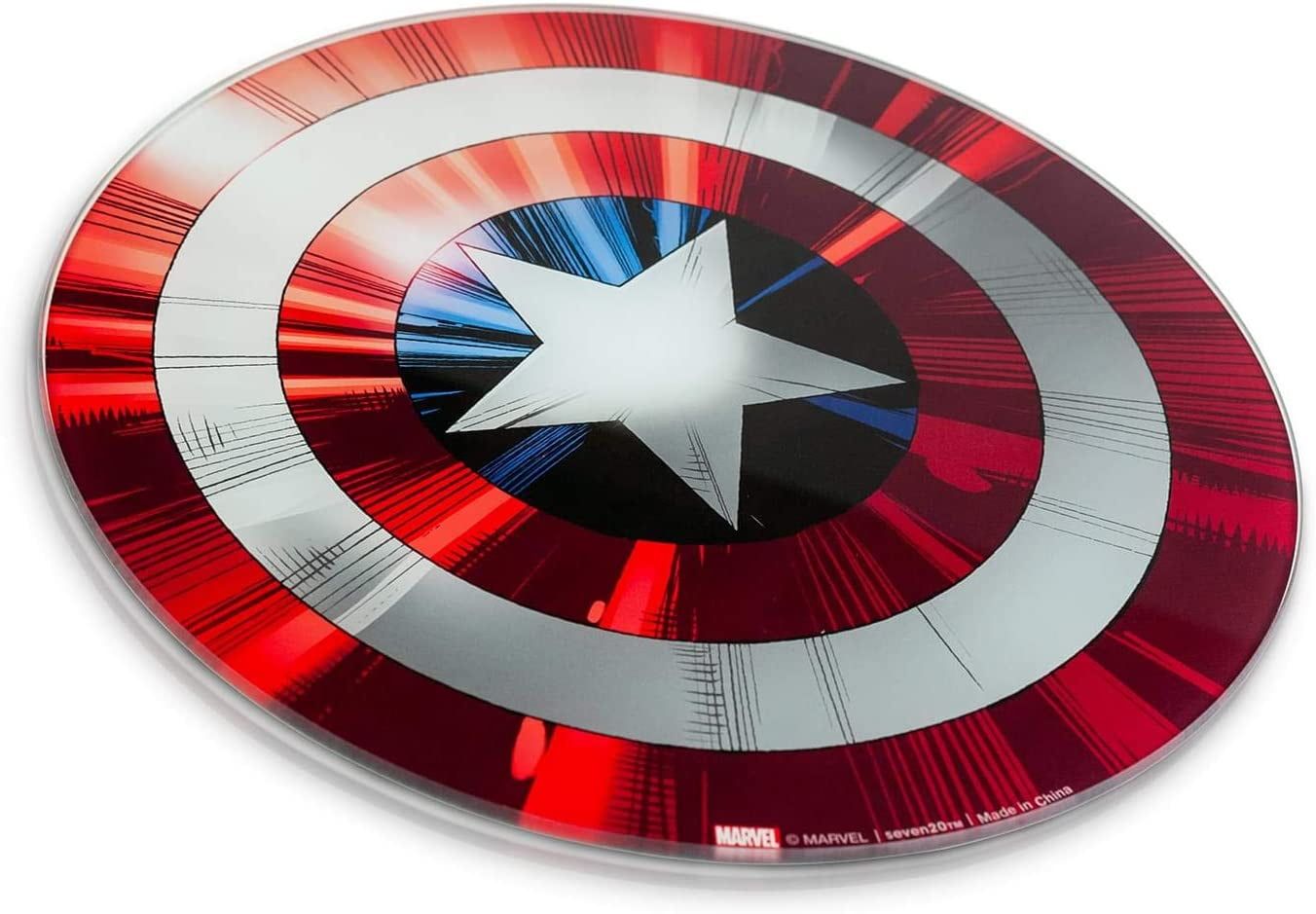 Marvel Captain America Shield Round Glass Cutting Board