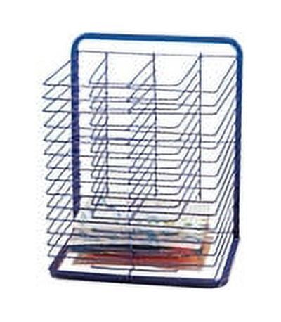 Blue 15-Shelf Wire Art Drying Rack for Tabletop