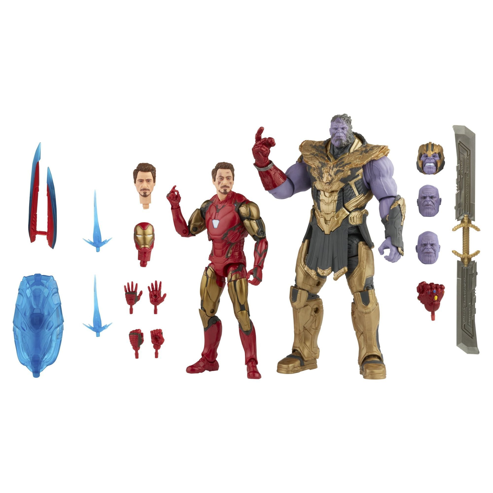 Marvel Legends Iron Man Mark 85 vs Thanos Action Figure Set