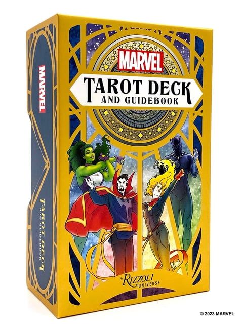 Marvel Tarot Deck and Guidebook with Iconic Heroes and Villains