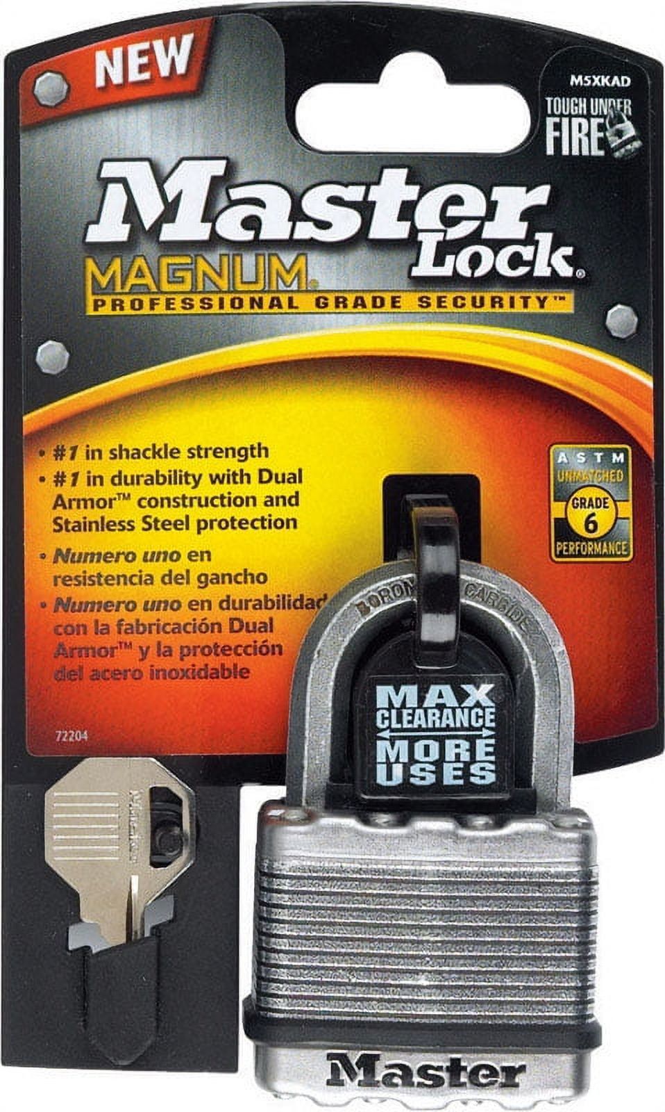 Master Lock Silver Steel Weather-Resistant Padlock with Key