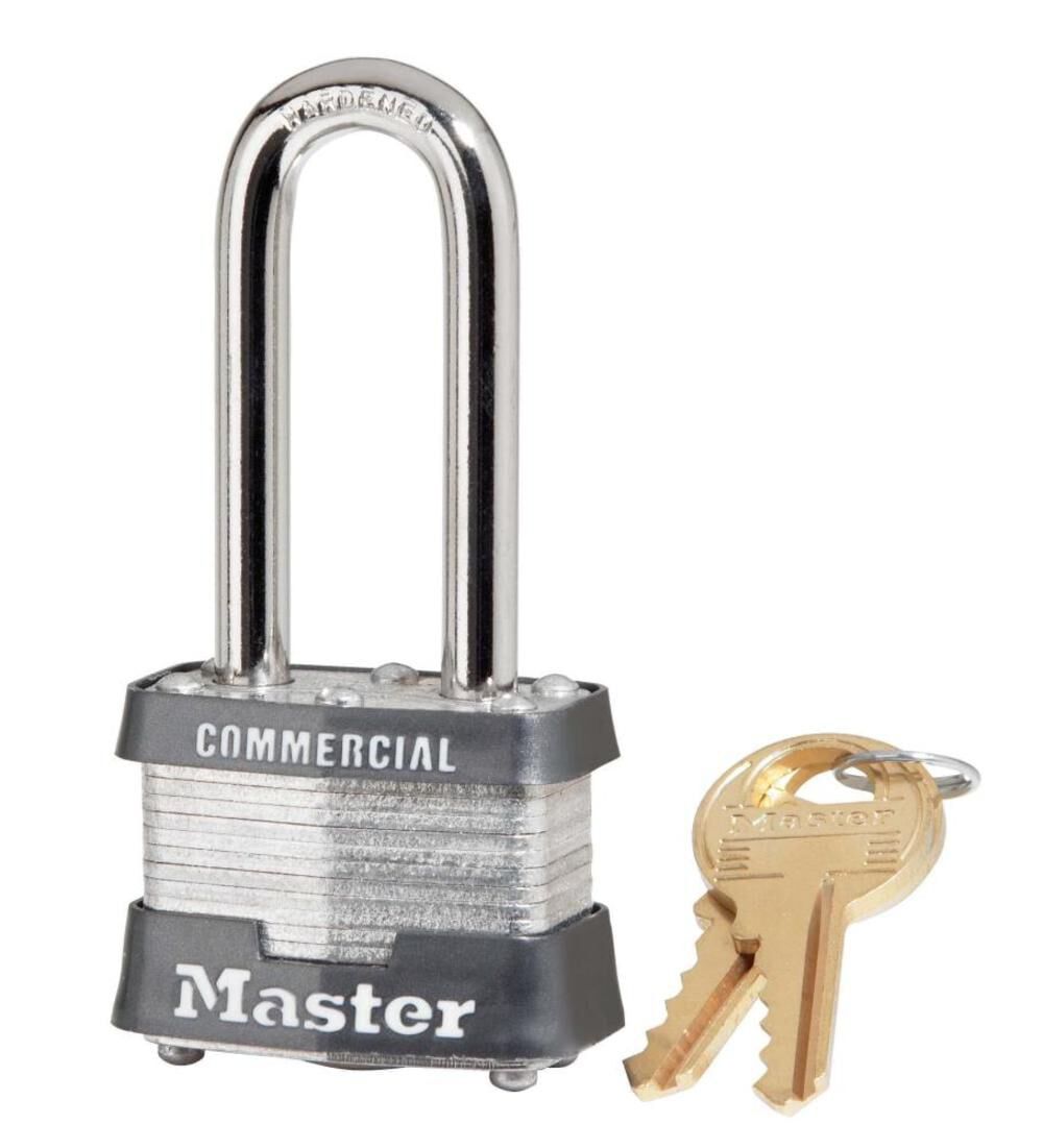 Master Lock 2'' Long Shackle Laminated Steel Padlock