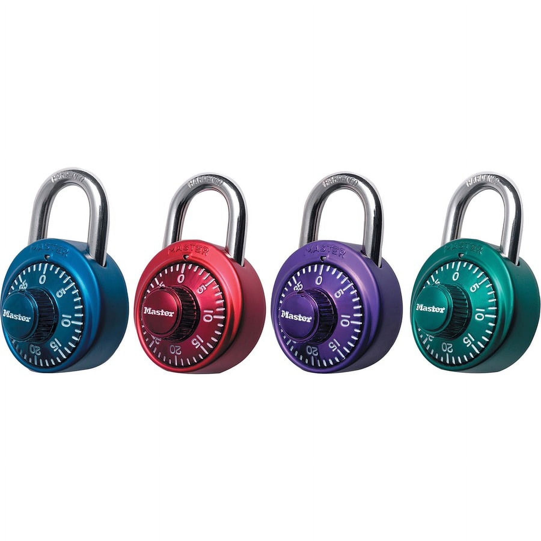 Assorted 3-Digit Combination Padlock with Hardened Steel Shackle