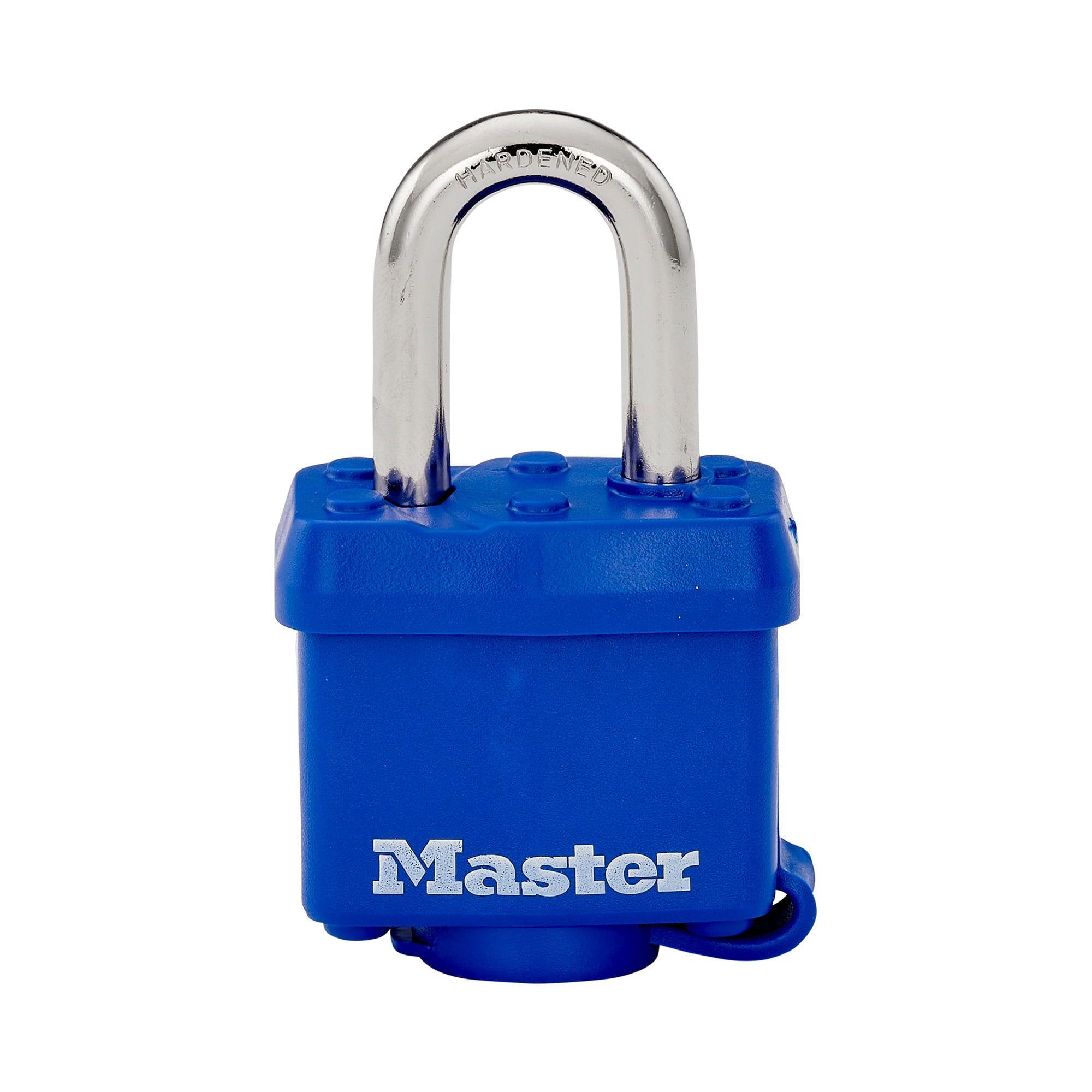 Blue Vinyl Covered Steel Weatherproof Padlock with Key