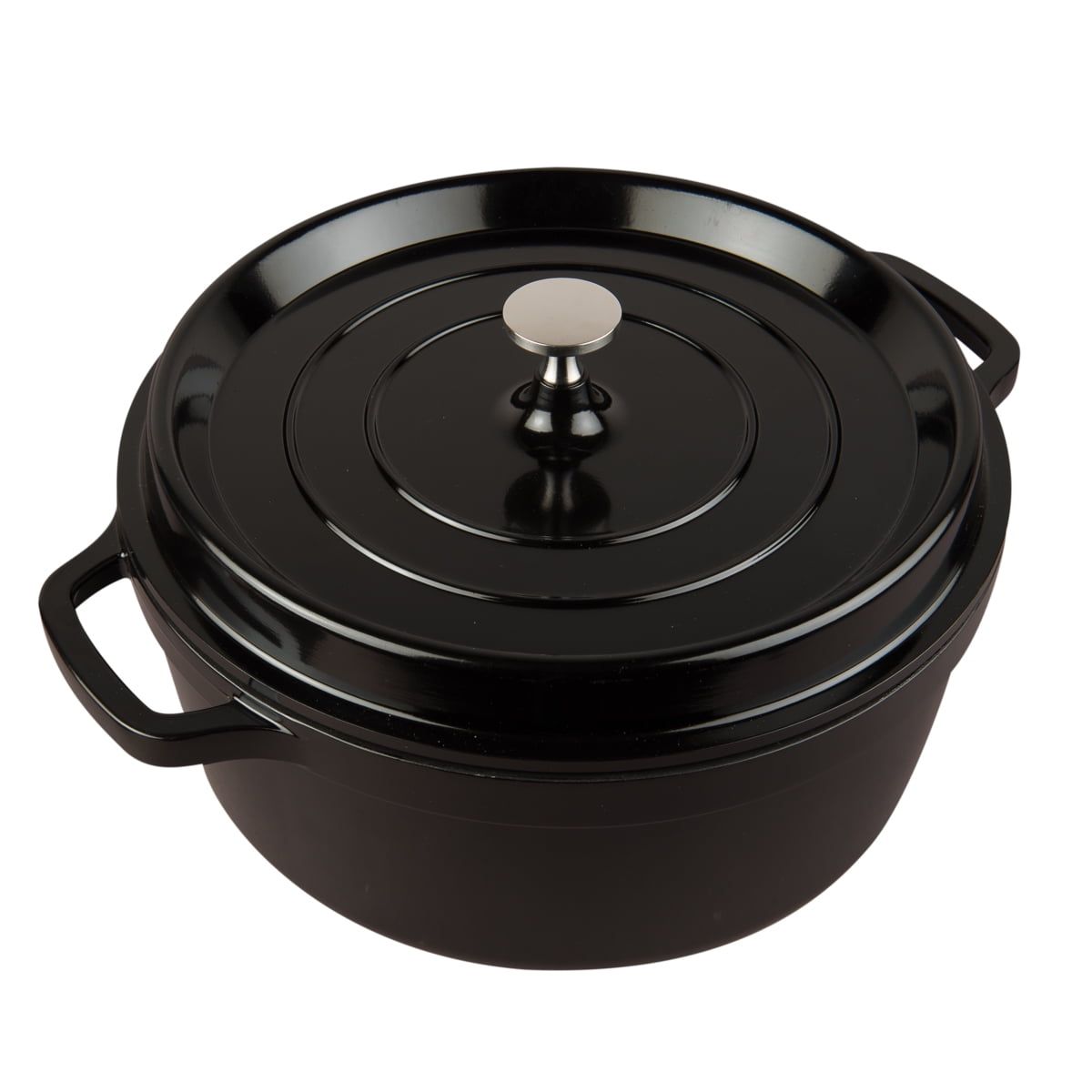 7 Quart Black Non-Stick Cast Aluminum Dutch Oven