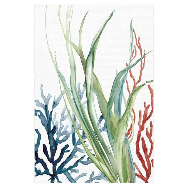 Ocean Magic II Marine Botanical Canvas Art Print for Kids