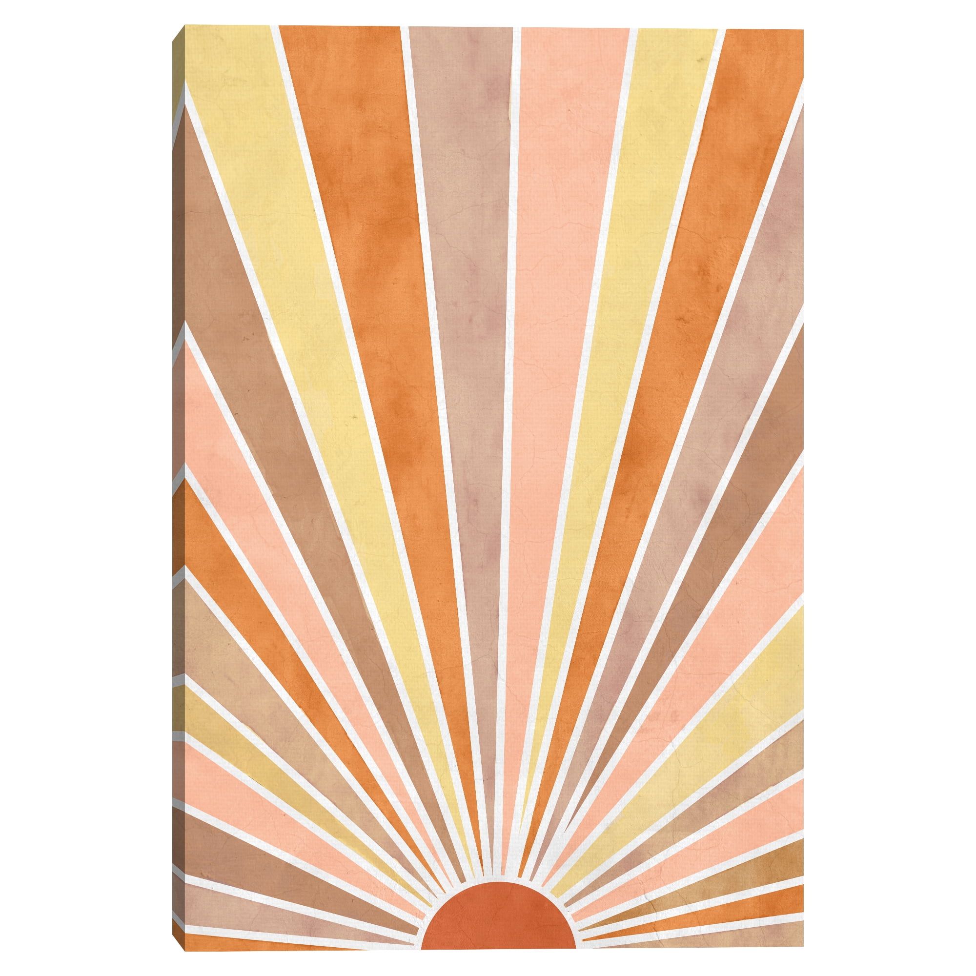 Sunrise Abstract Motivational Canvas Print in Warm Tones