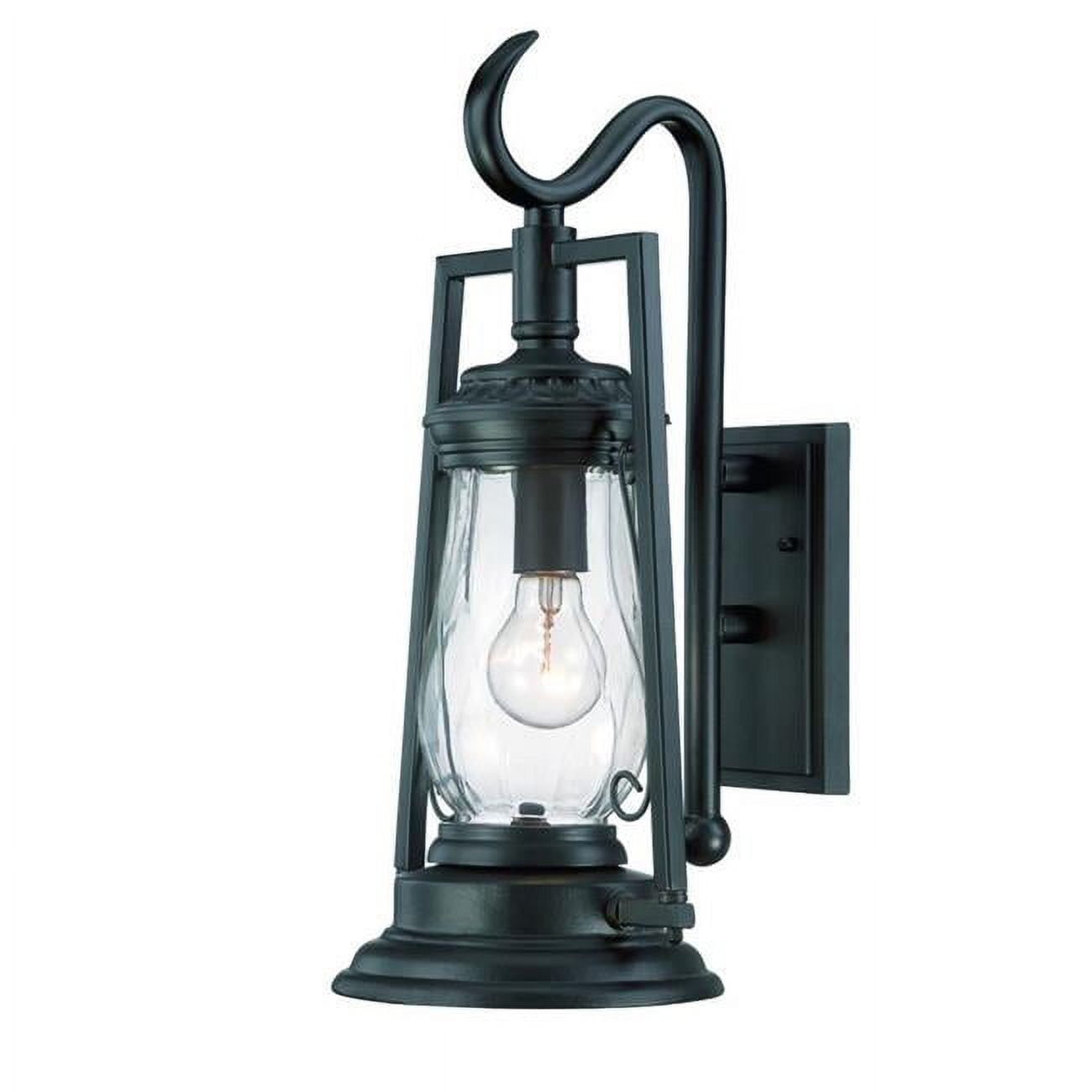 Vintage Matte Black Cast Aluminum Oil Lamp-Inspired Wall Light