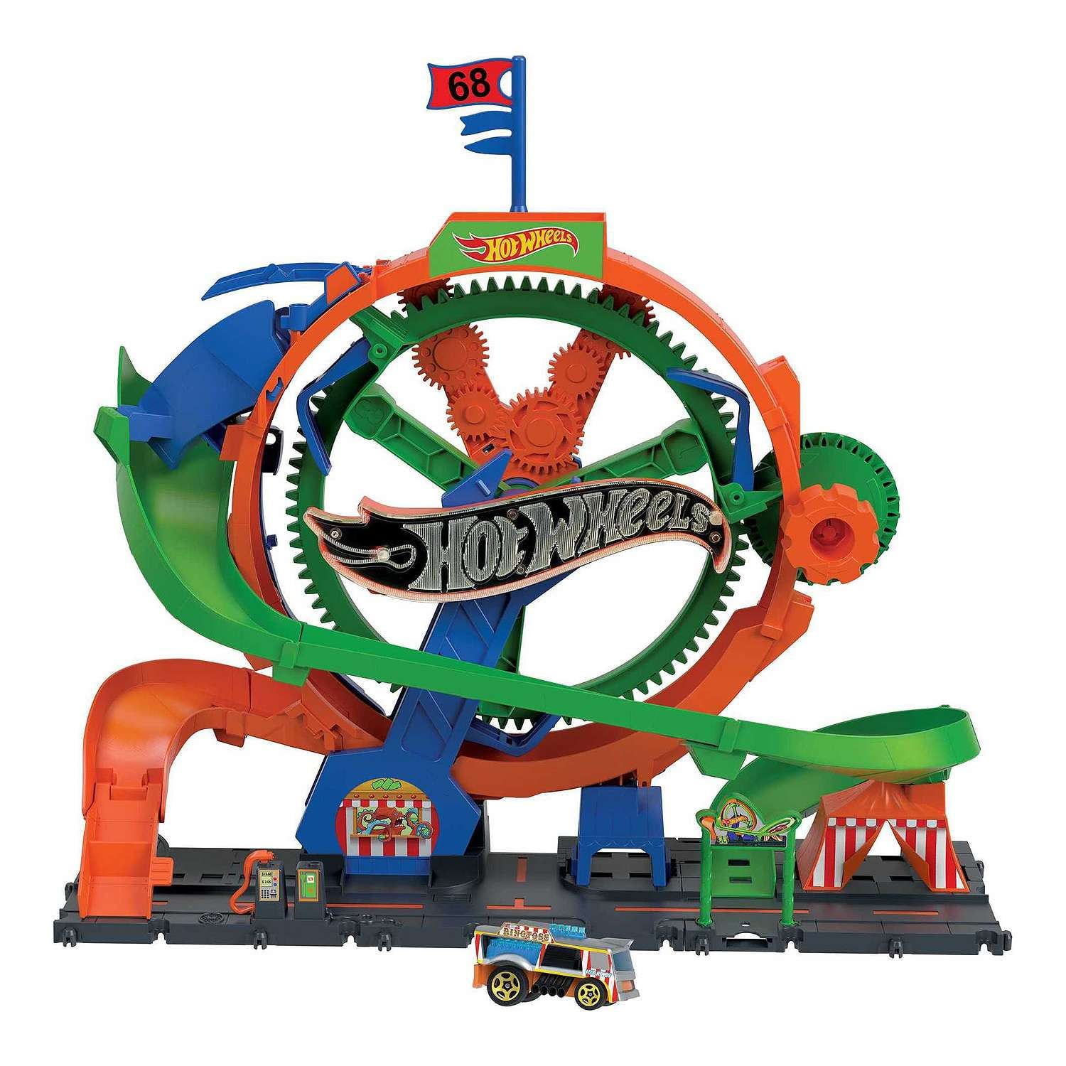 Hot Wheels City Ferris Wheel Whirl Playset with Lights and Sounds