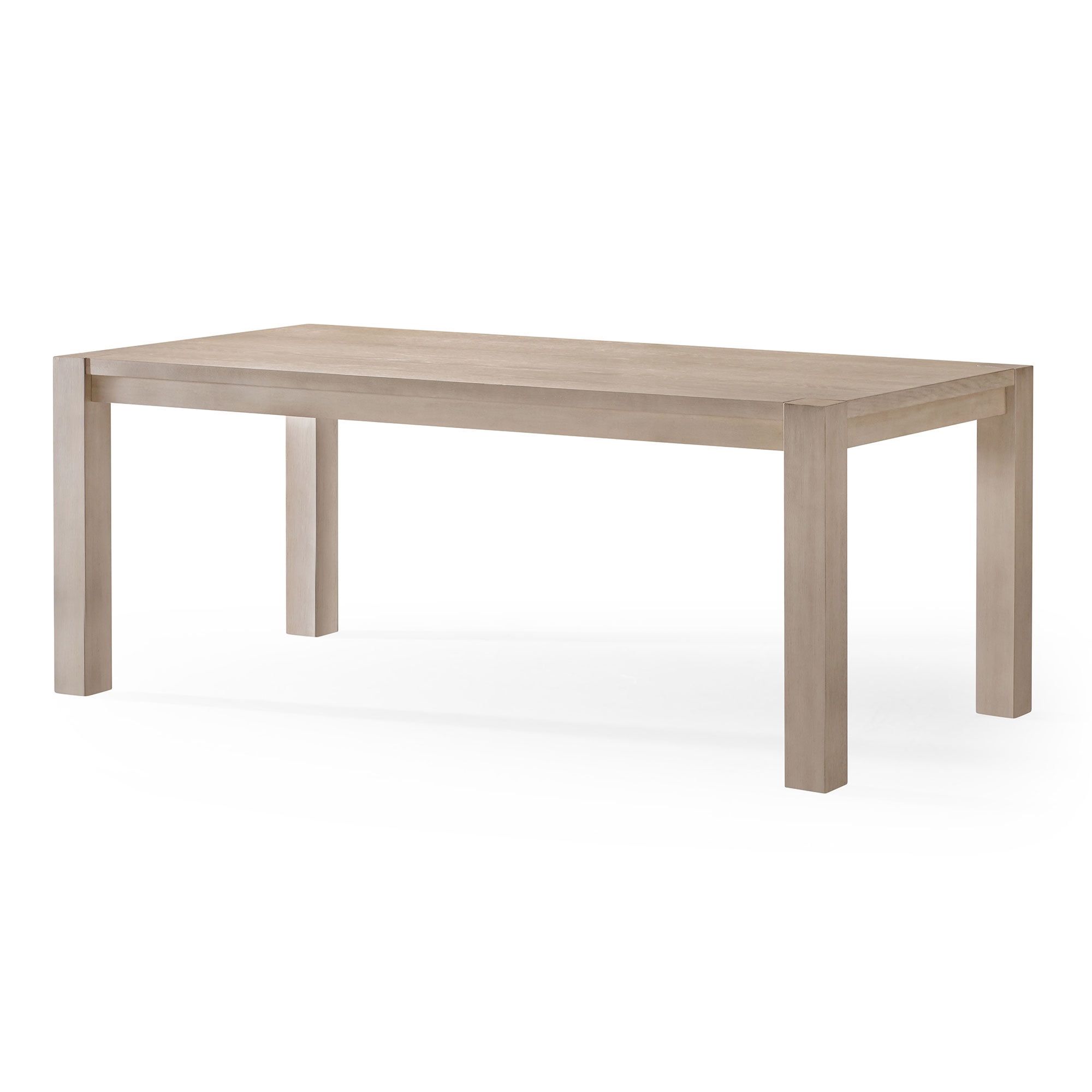 Cleo Refined White Solid Wood Rectangular Dining Table