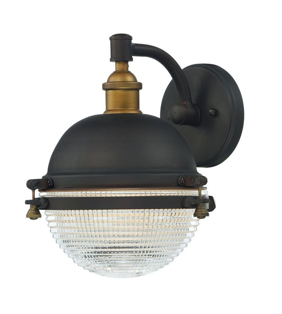 Portside Nautical Dimmable Lantern in Oil Rubbed Bronze & Antique Brass