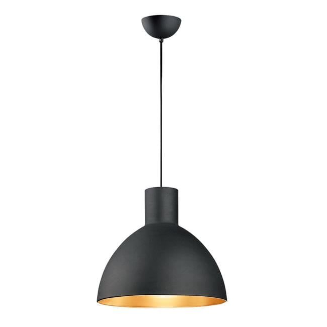 Elegant Cora Adjustable Bowl Pendant Light in Black and Gold