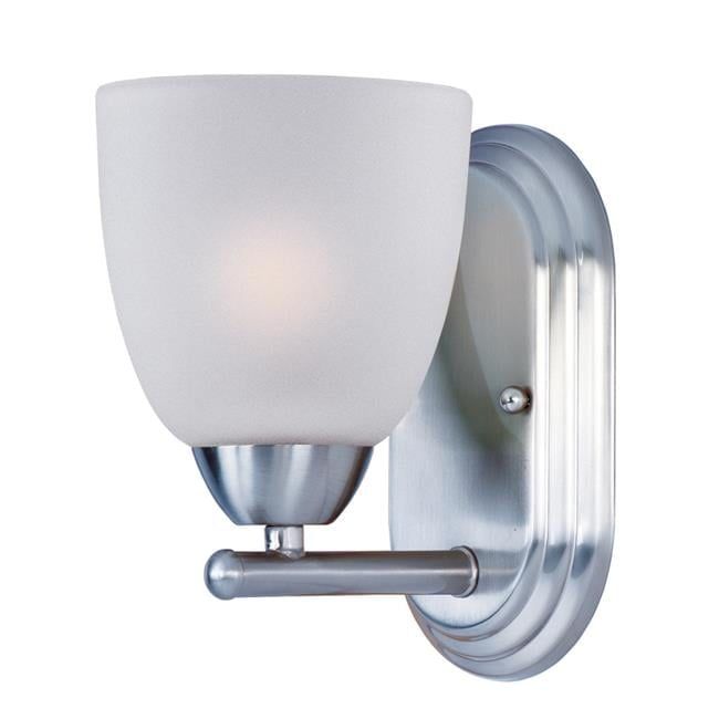 Polished Chrome Outdoor Vanity Wall Sconce with Frosted Glass