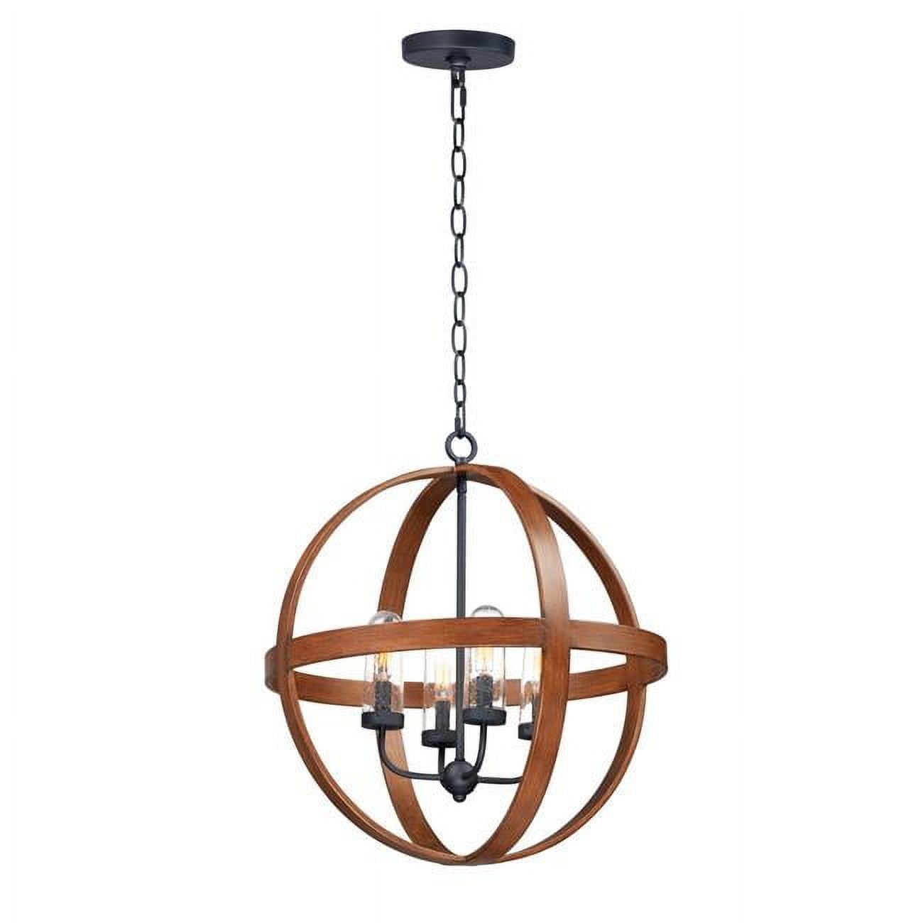 Antique Pecan and Black 23" Outdoor Pendant Light