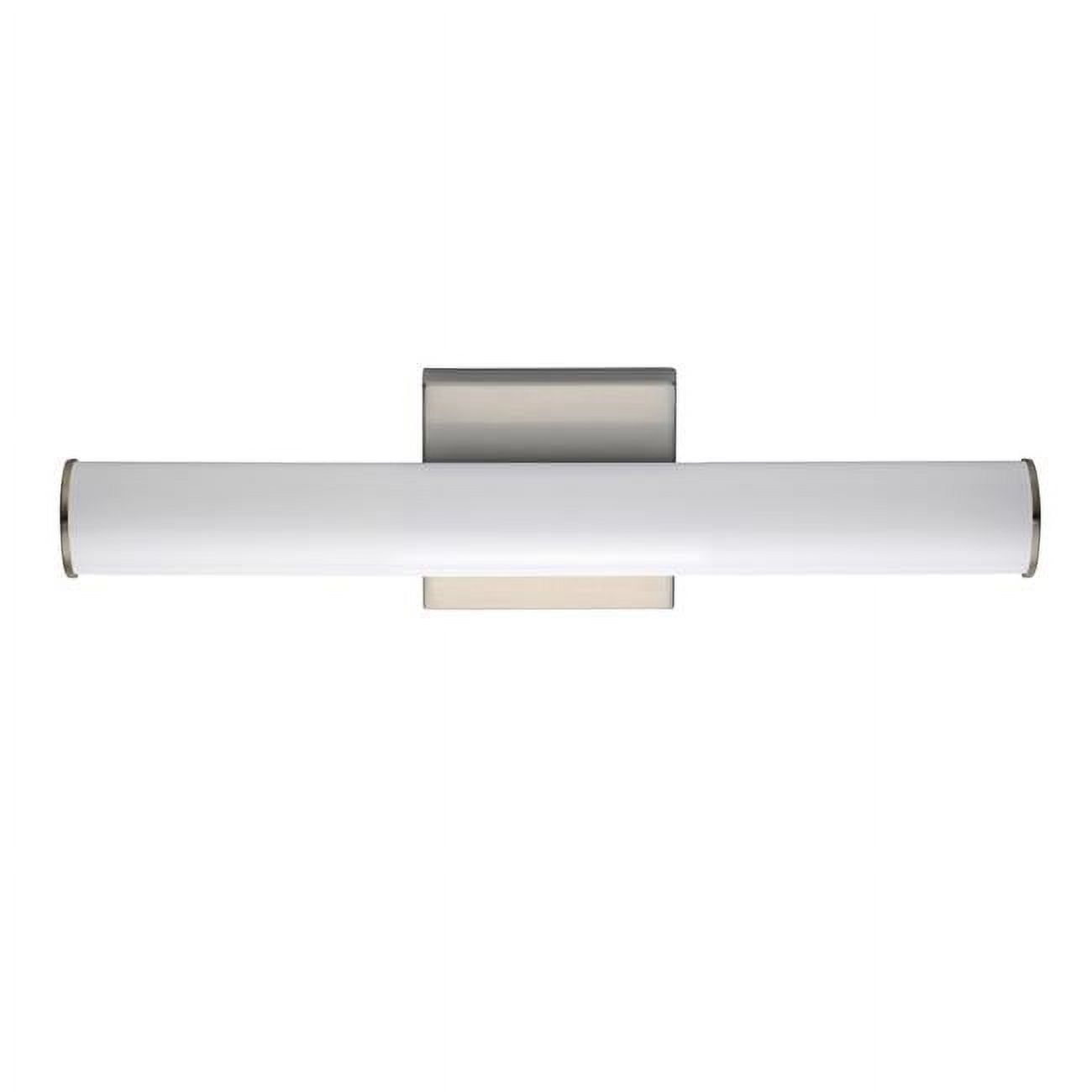 Maxim 18" Satin Nickel LED Bath Vanity Light with Cylinder White Diffuser