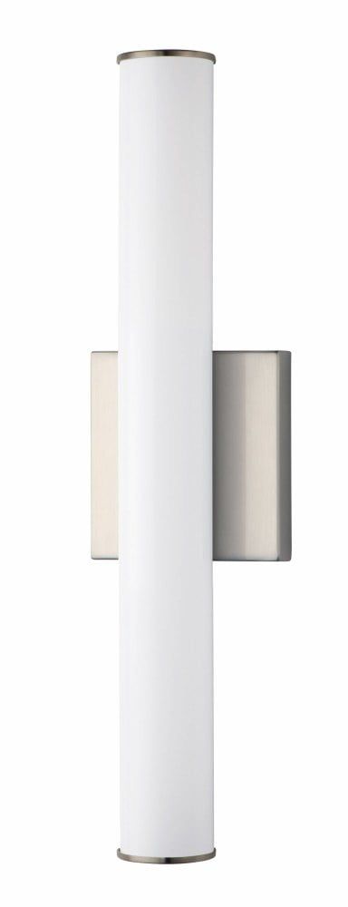 Maxim 18" Satin Nickel LED Bath Vanity Light with Cylinder White Diffuser