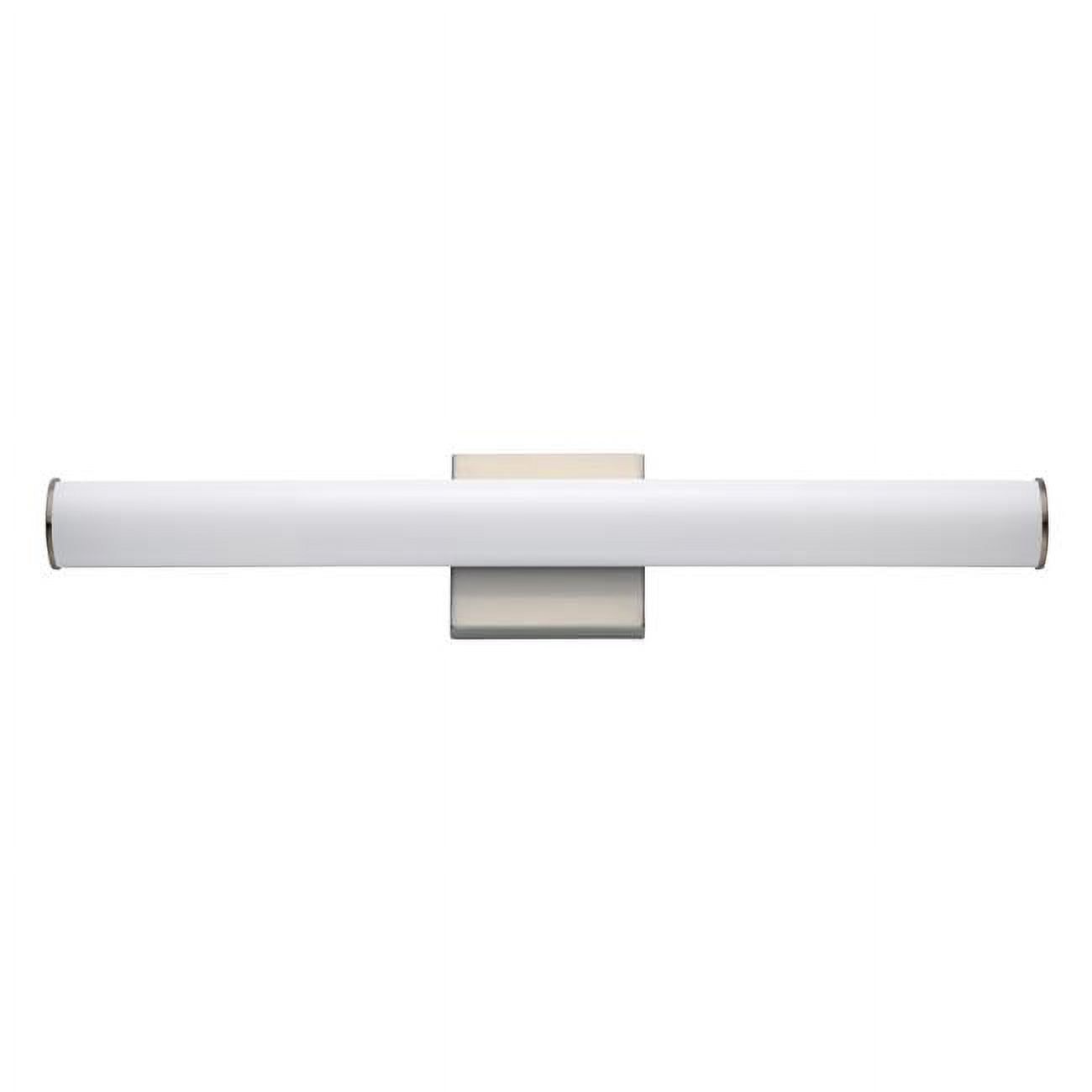 24" Satin Nickel Energy Star LED Vanity Light with Dimmable Cylinder Shade