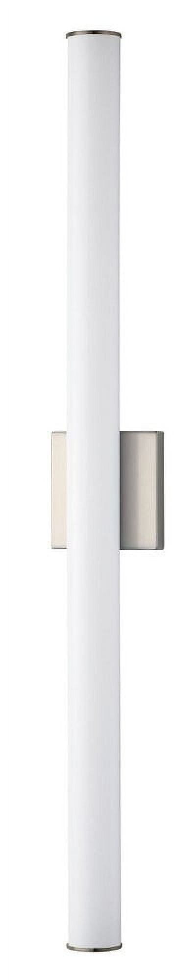 Sleek 36" Satin Nickel Cylinder LED Vanity Wall Light