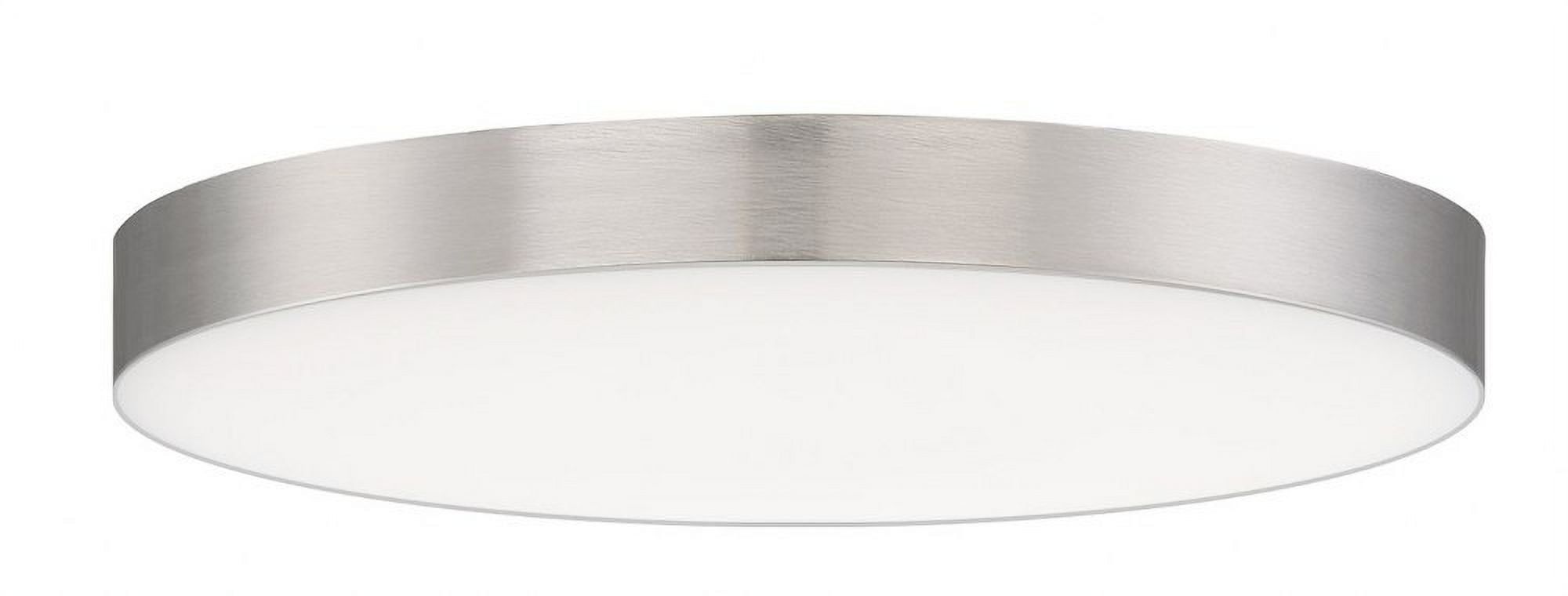 Sleek Satin Nickel 7" LED Flush Mount for Indoor/Outdoor