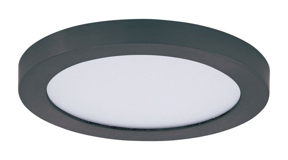 Sleek Black 5'' LED Flush Mount Light, Energy Star Certified
