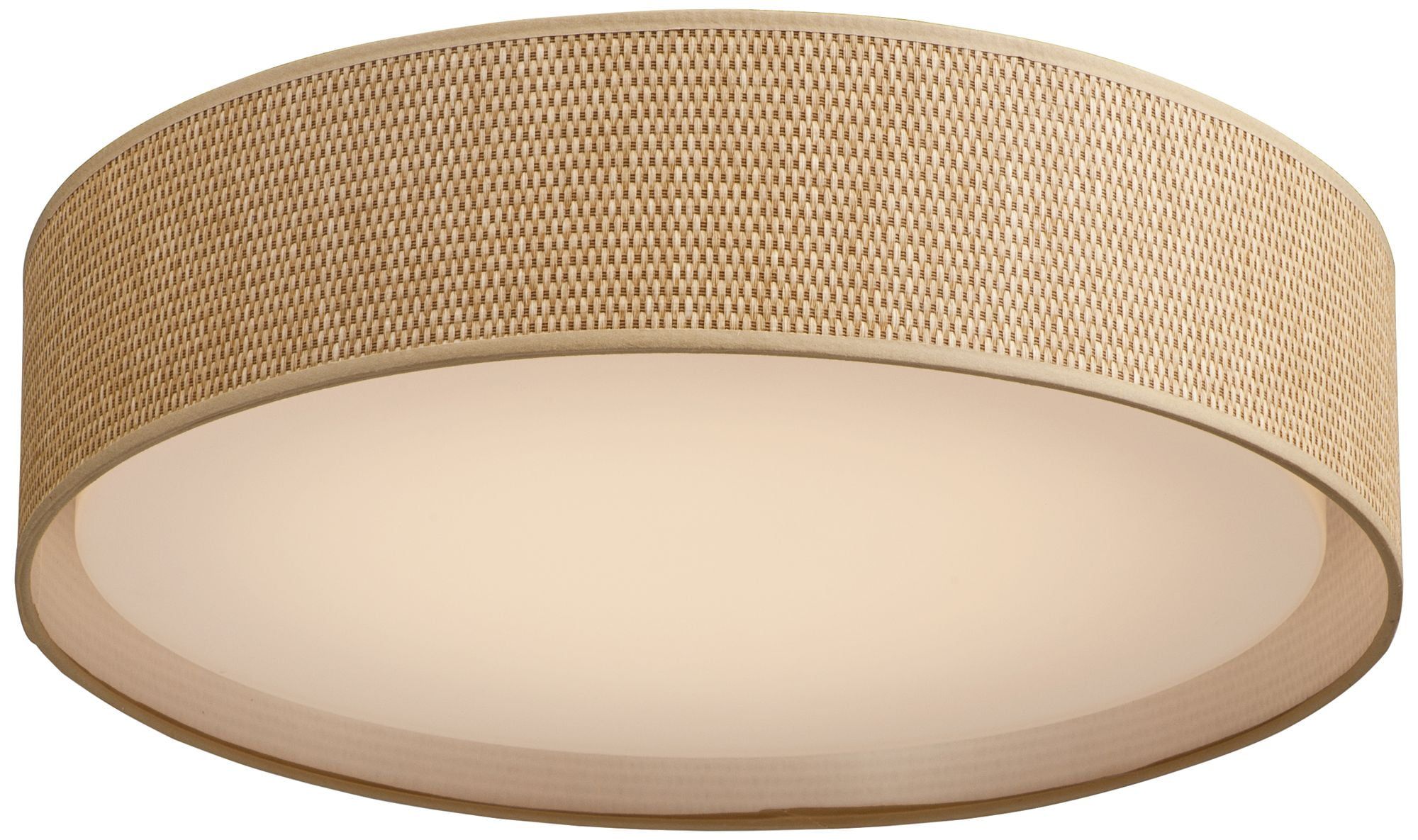 20'' Gold Coast Grass Cloth LED Drum Ceiling Light