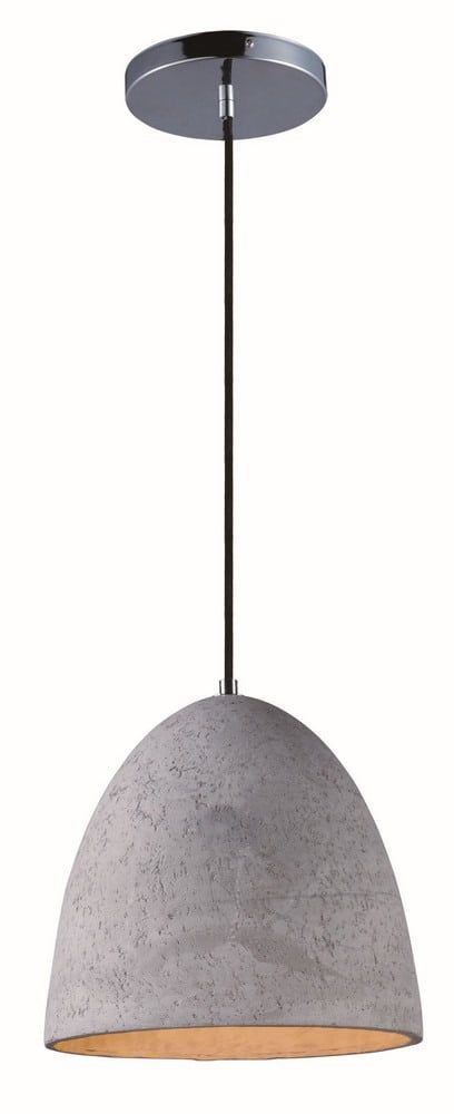 Crete Mini Bowl LED Pendant in Polished Chrome with Glass Accent