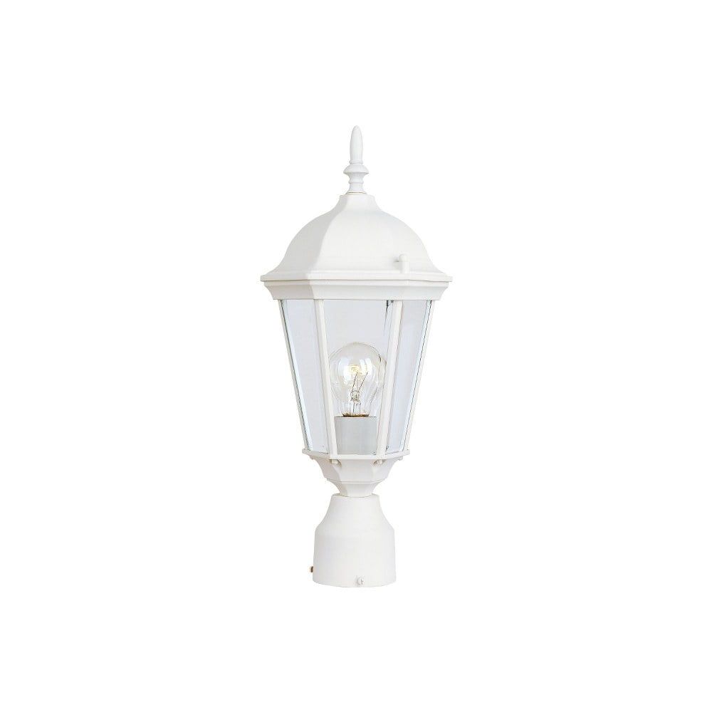 Westlake 19" White Aluminum Outdoor Post Lantern with Clear Glass