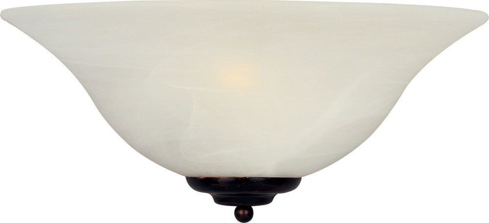 Oil Rubbed Bronze 1-Light Wall Sconce with Marble Glass Shade