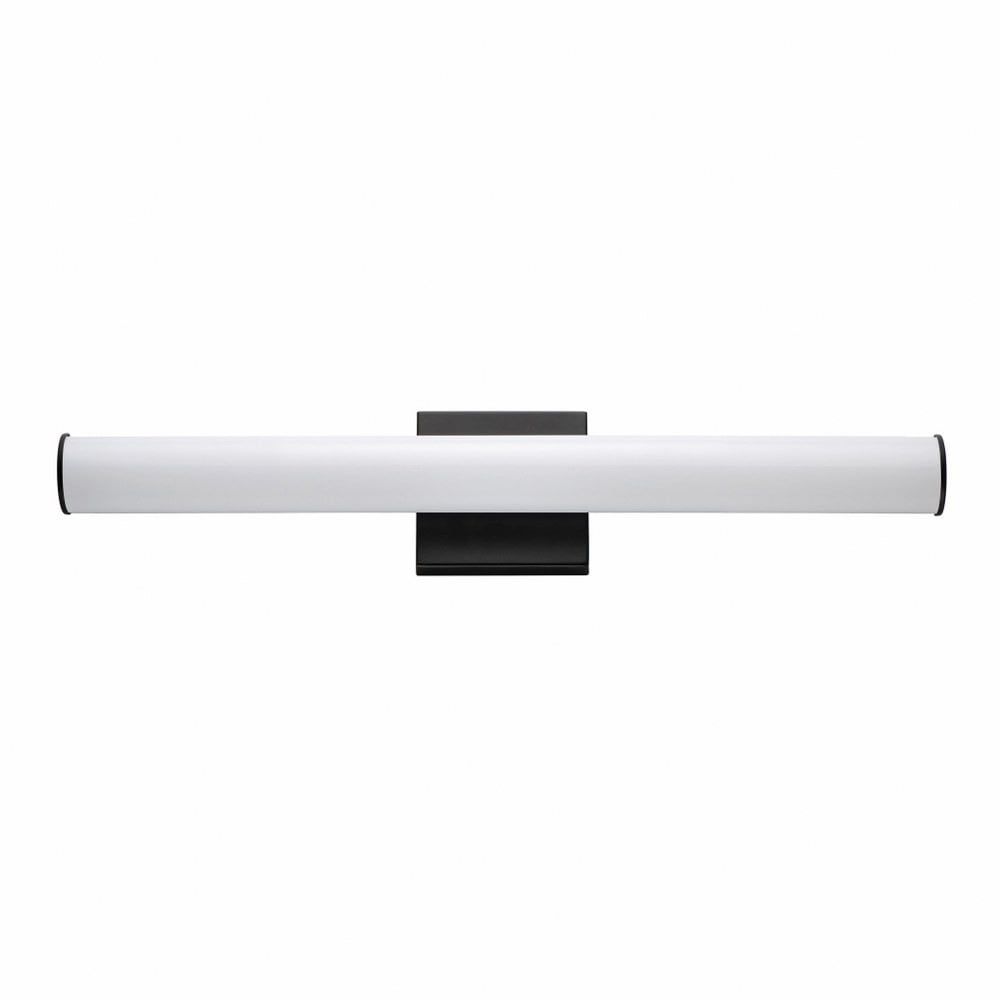 Black Aluminum LED Bath Vanity Light with Polycarbonate Shade