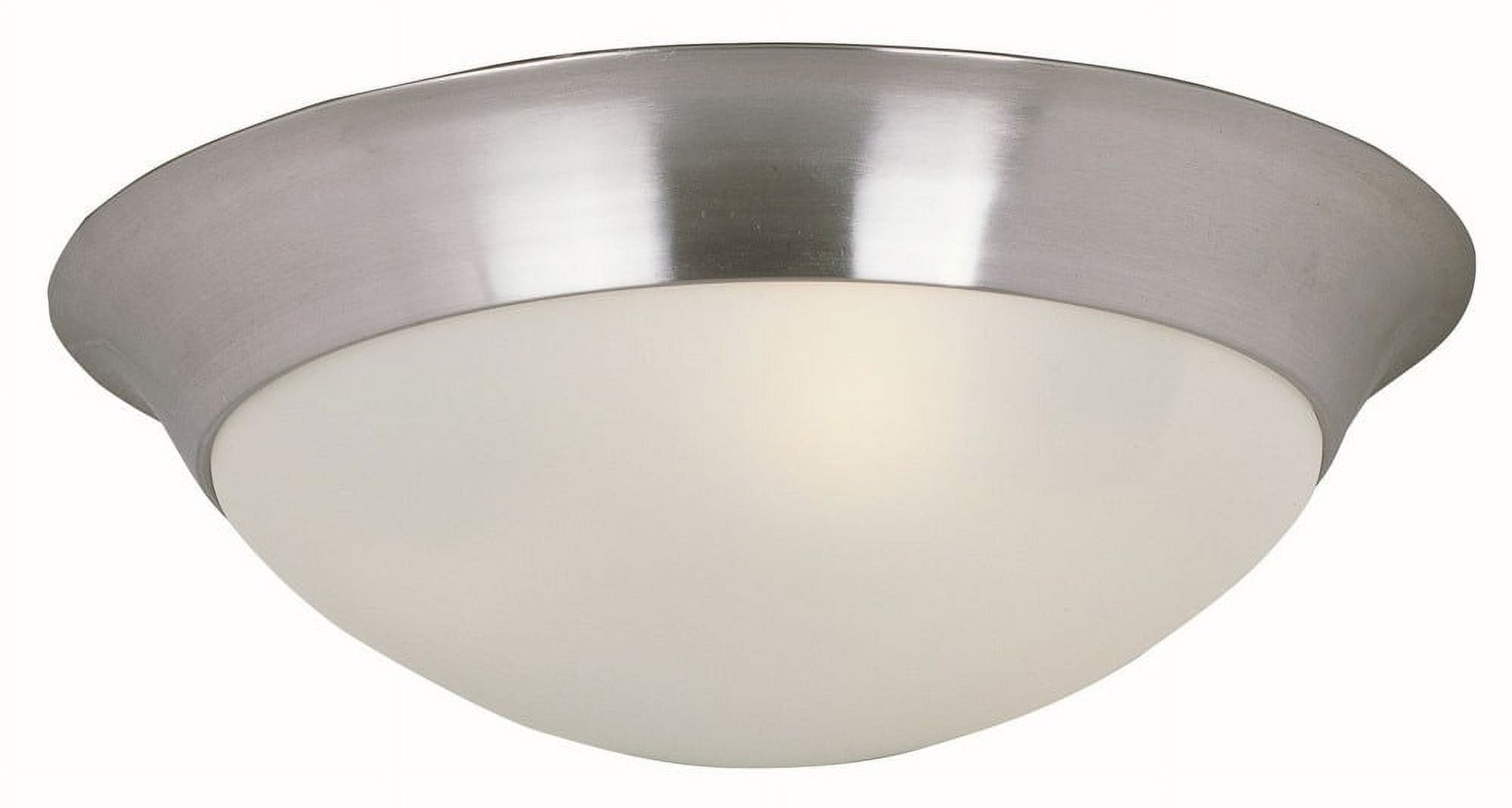 Contemporary Satin Nickel 14" Indoor/Outdoor Flush Mount Light