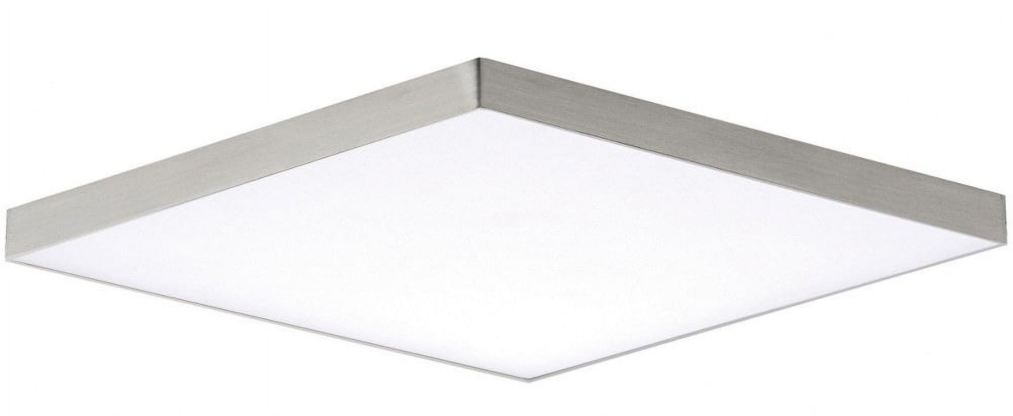 Satin Nickel 15" LED Flush Mount with White Acrylic Diffuser