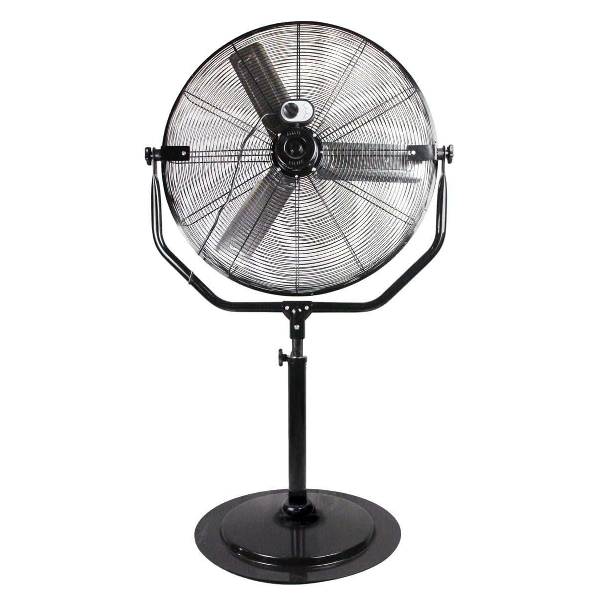 MaxxAir 30" Black Metal Industrial Pedestal Fan