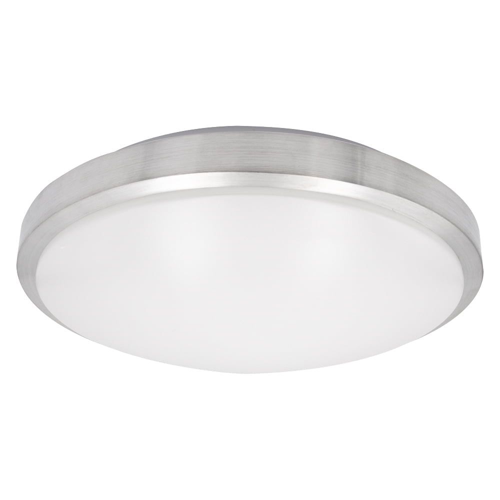 14'' Brushed Nickel LED Round Flush Mount Ceiling Light