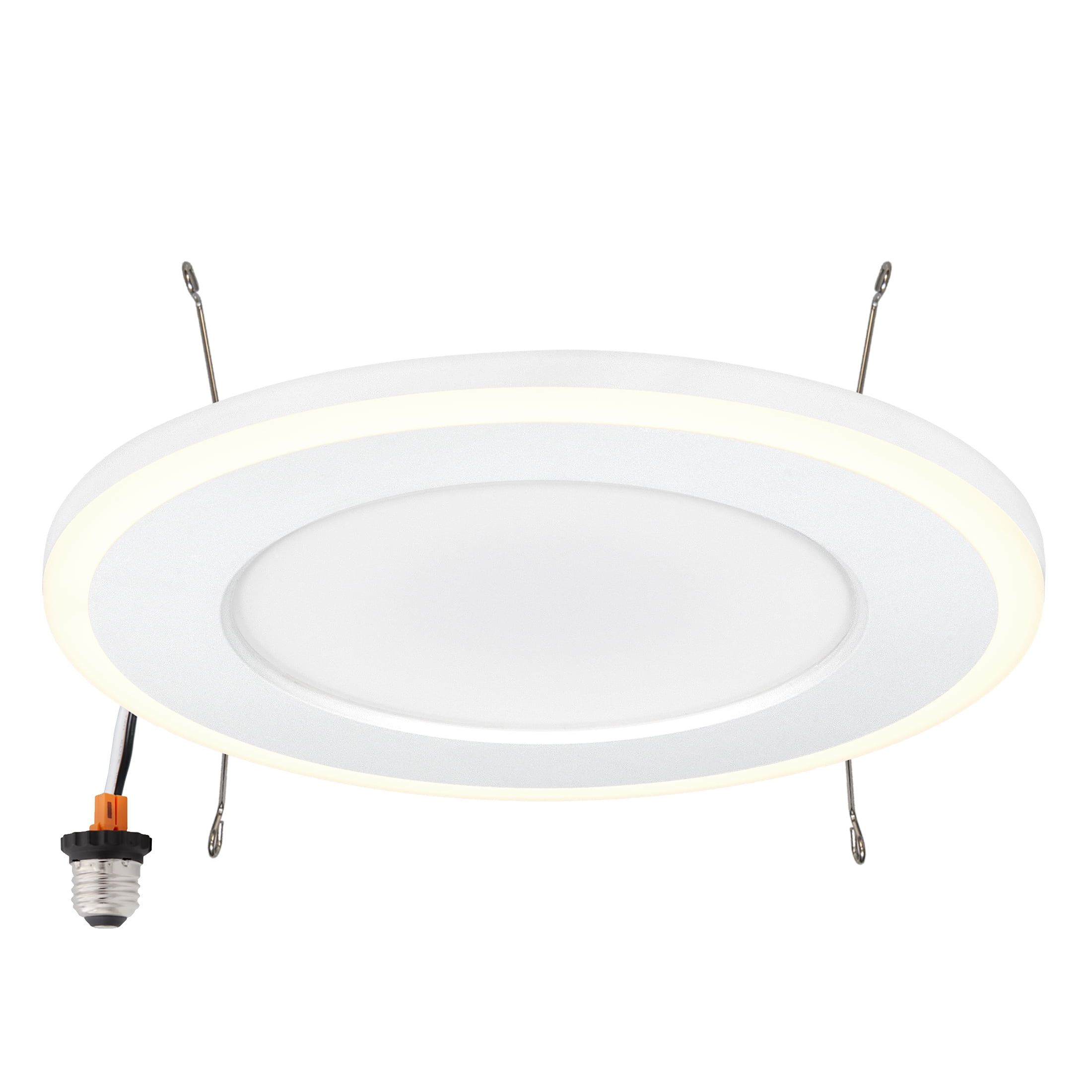 7.5-Inch White Aluminum LED Recessed Downlight with Night Light