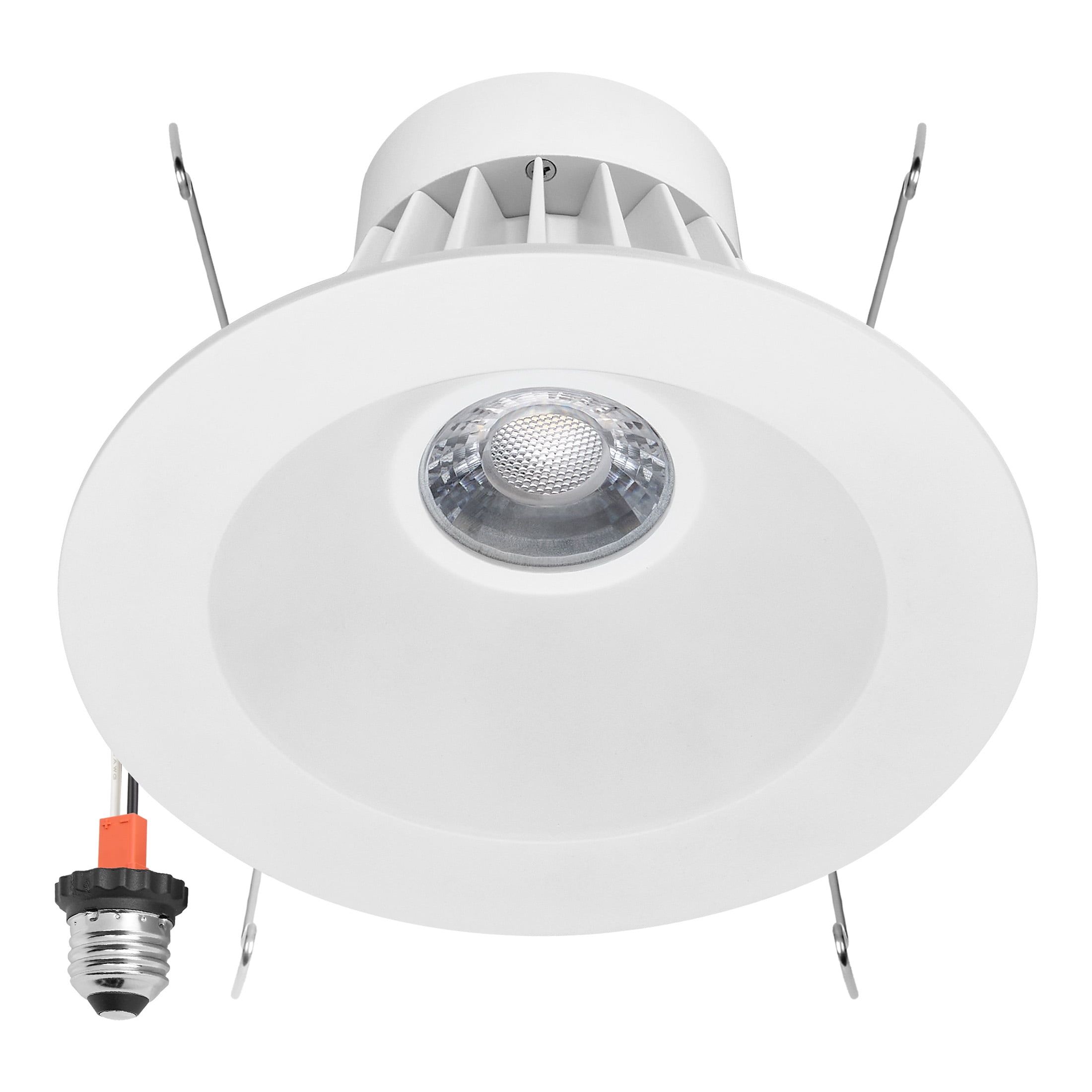 White Aluminum 7.1" Round LED Recessed Downlight