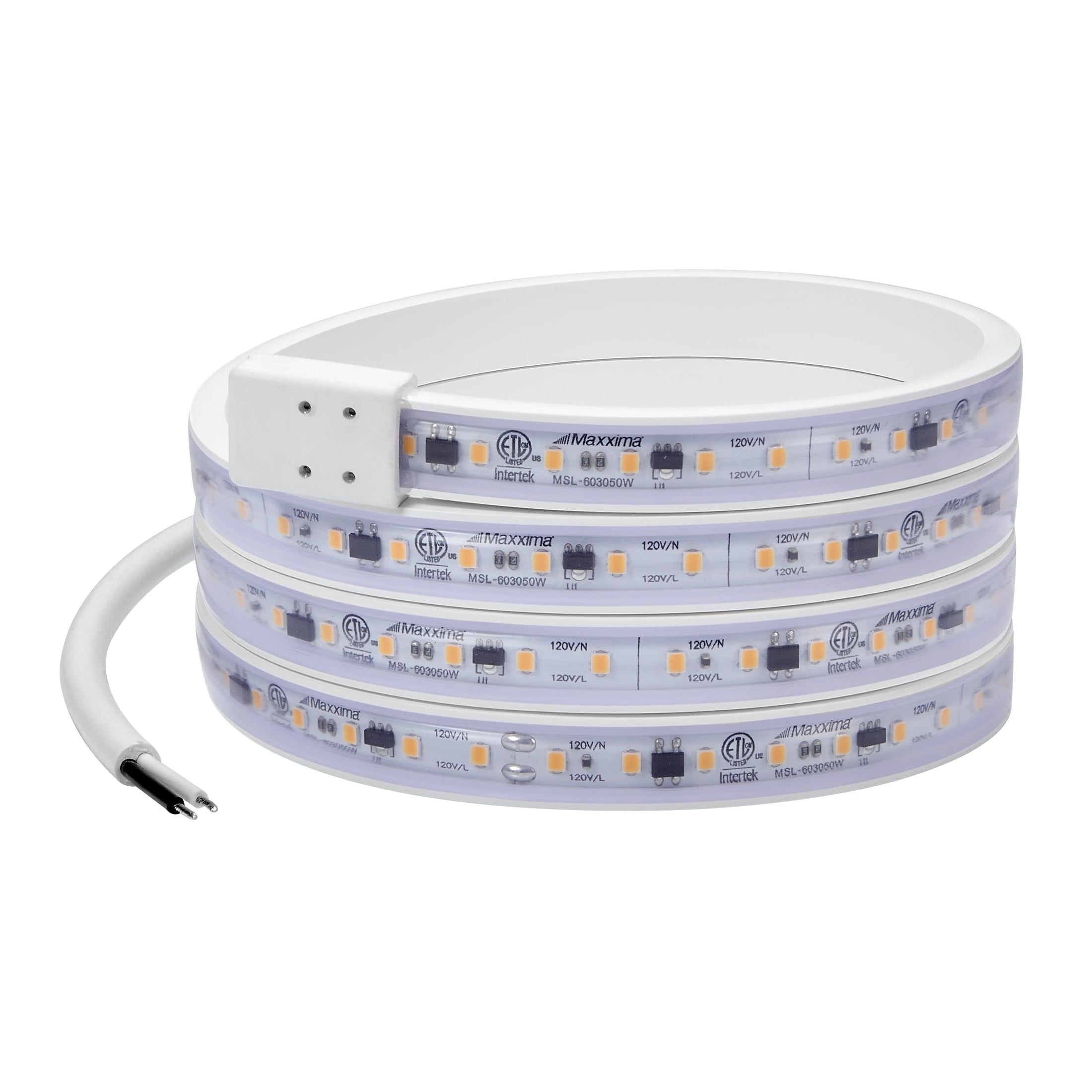 Maxxima 60" Hardwired LED Under Cabinet Strip Light, Warm White