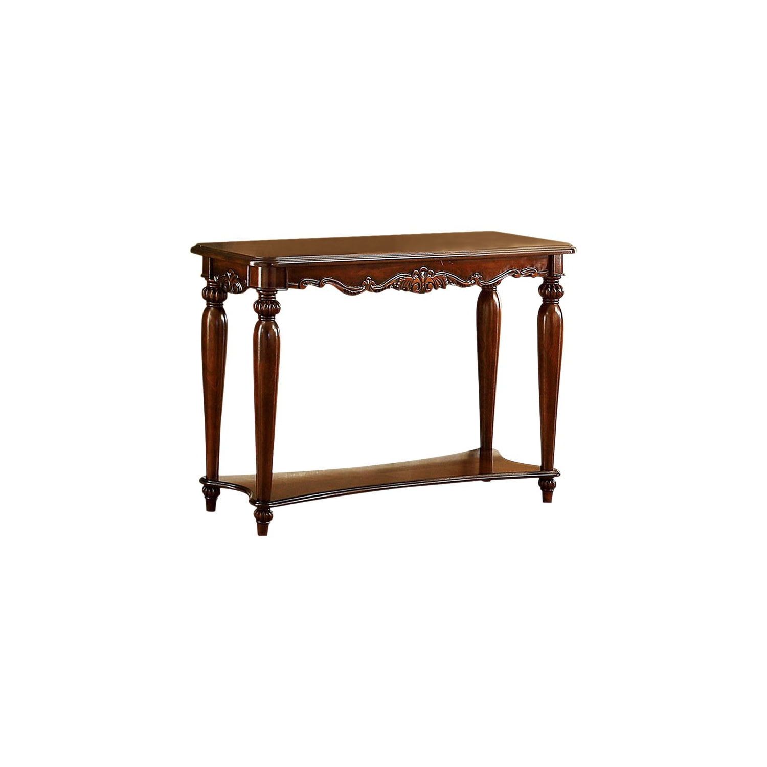 Cherry Wood Traditional Sofa Table with Turned Legs