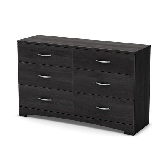 Gray Oak Double Dresser with Soft Close Drawers