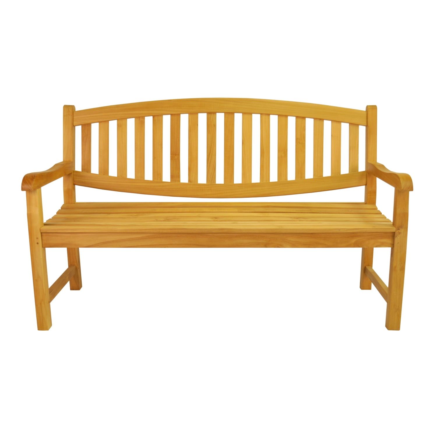 Kingston 59" Natural Teak Outdoor 3-Seater Bench