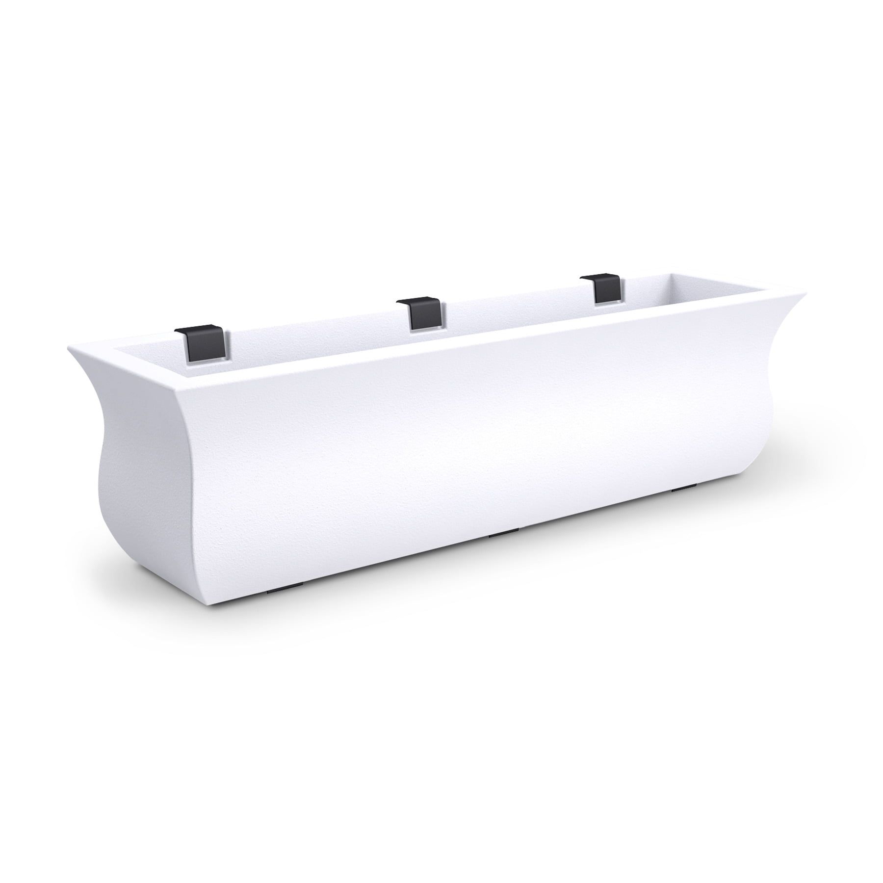 Valencia 36" White Polyethylene Self-Watering Window Box