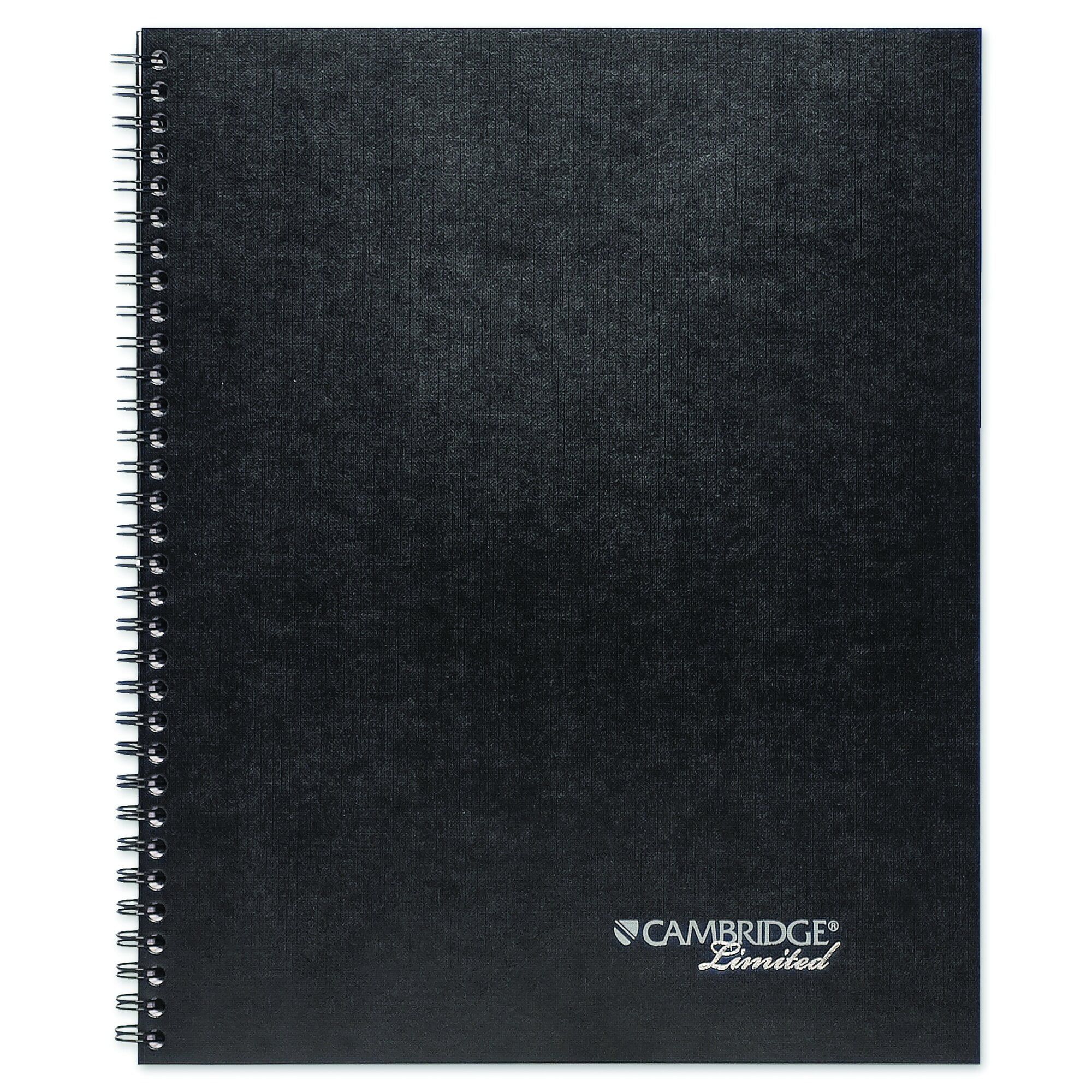 Elegant Black Linen-Covered Business Notebook 8.27" x 11"