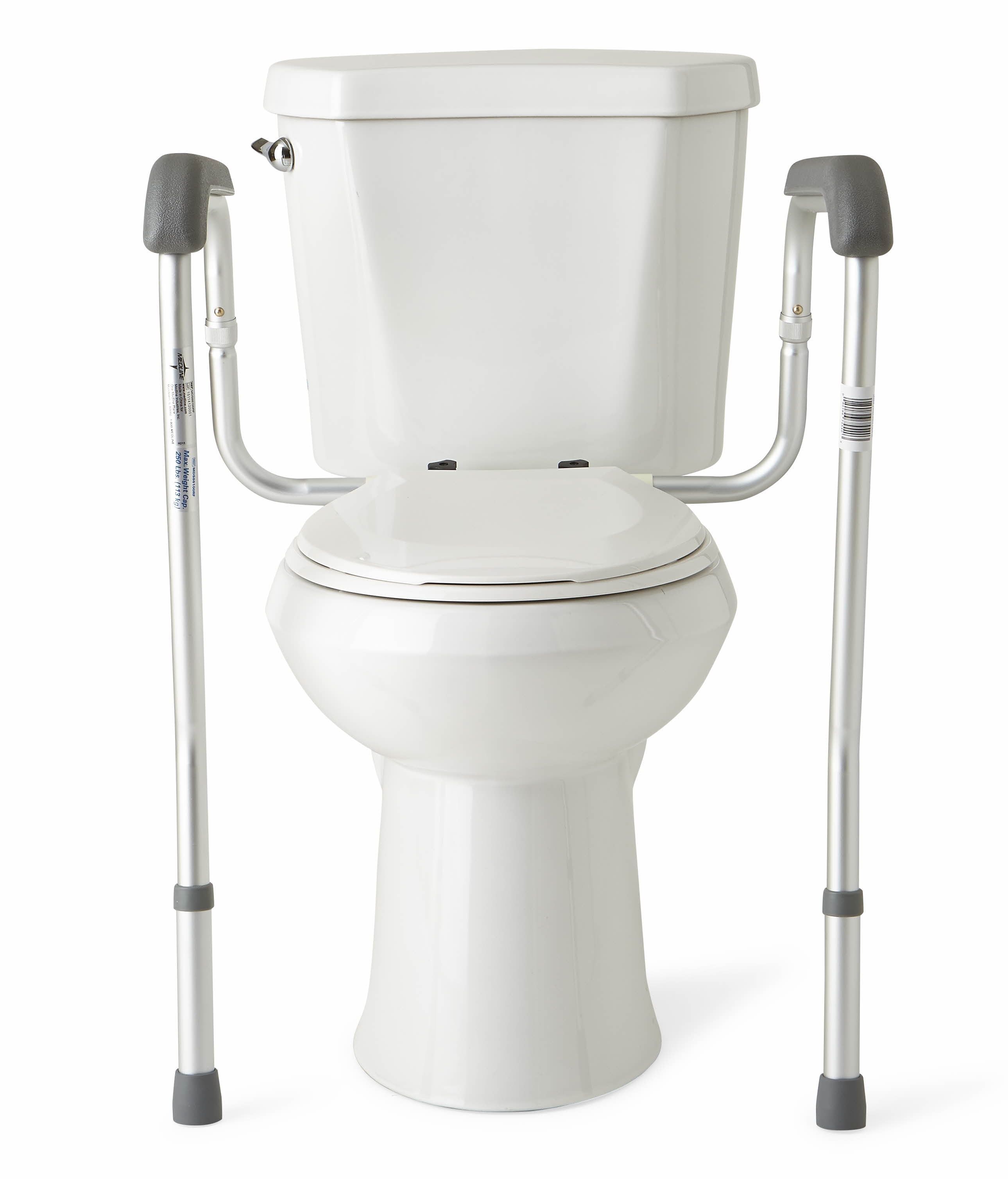 Adjustable Aluminum Toilet Safety Rails with Armrests