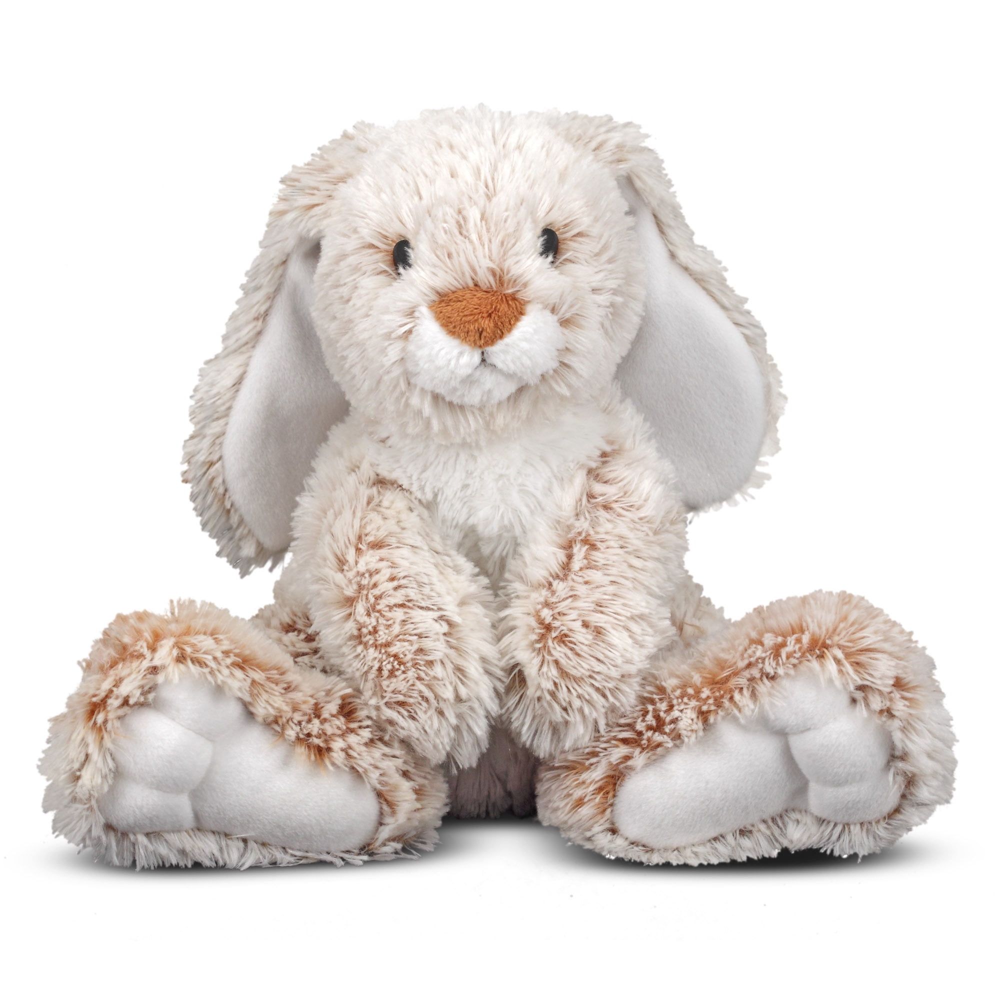 Soft White and Beige Plush Bunny Rabbit Stuffed Animal