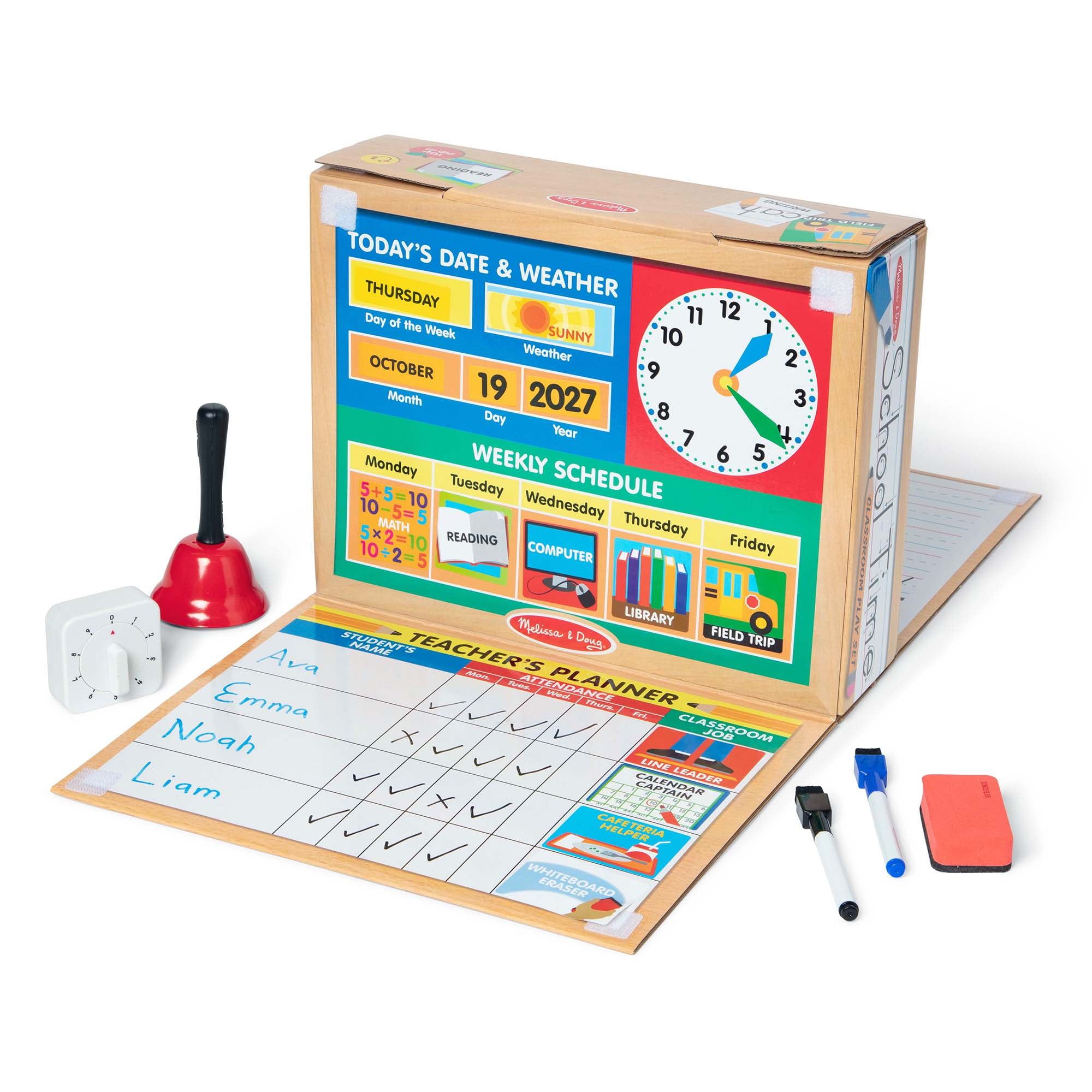 Interactive Classroom Play Set with Write-On Boards and Accessories