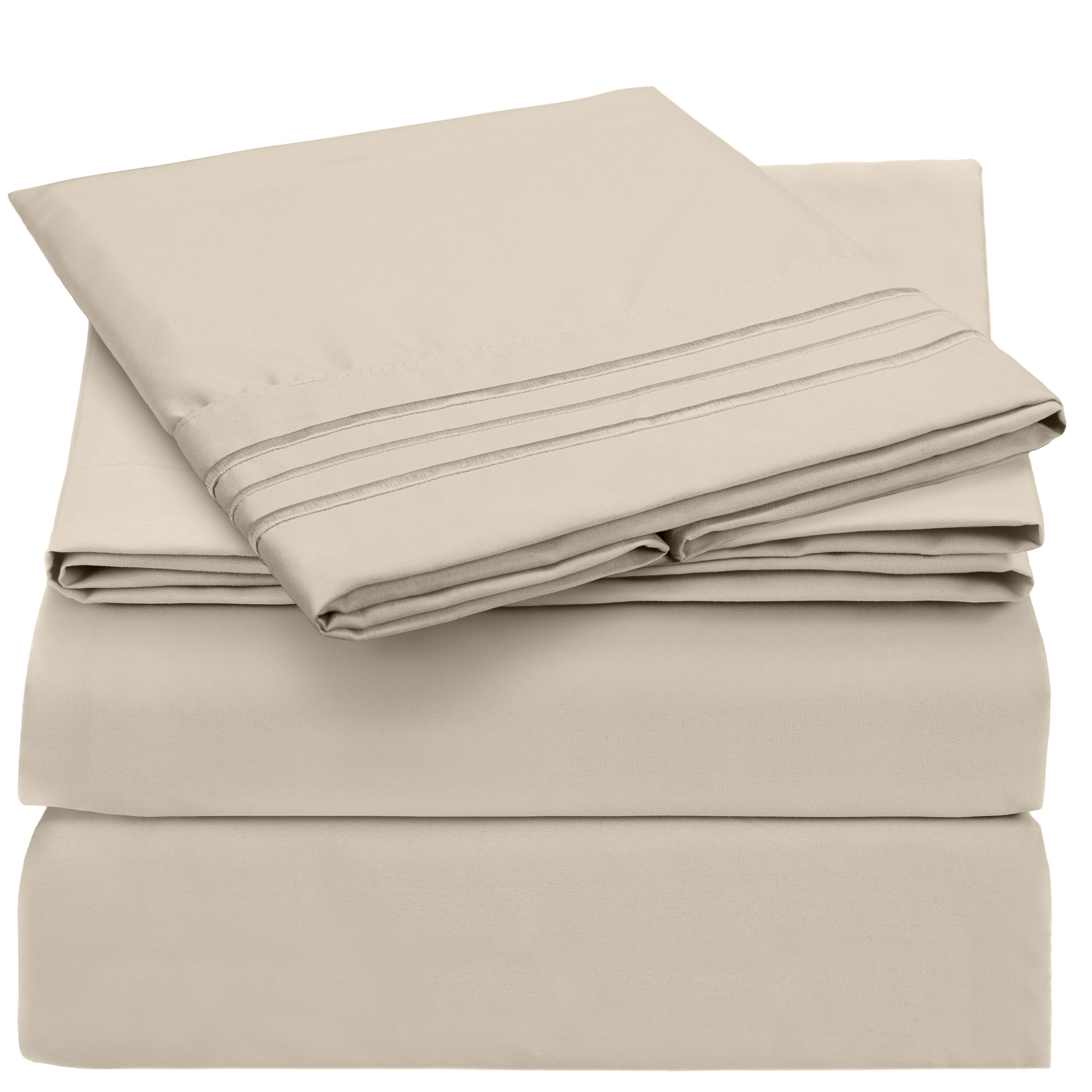 Twin Sand Microfiber Chevron Sheet Set