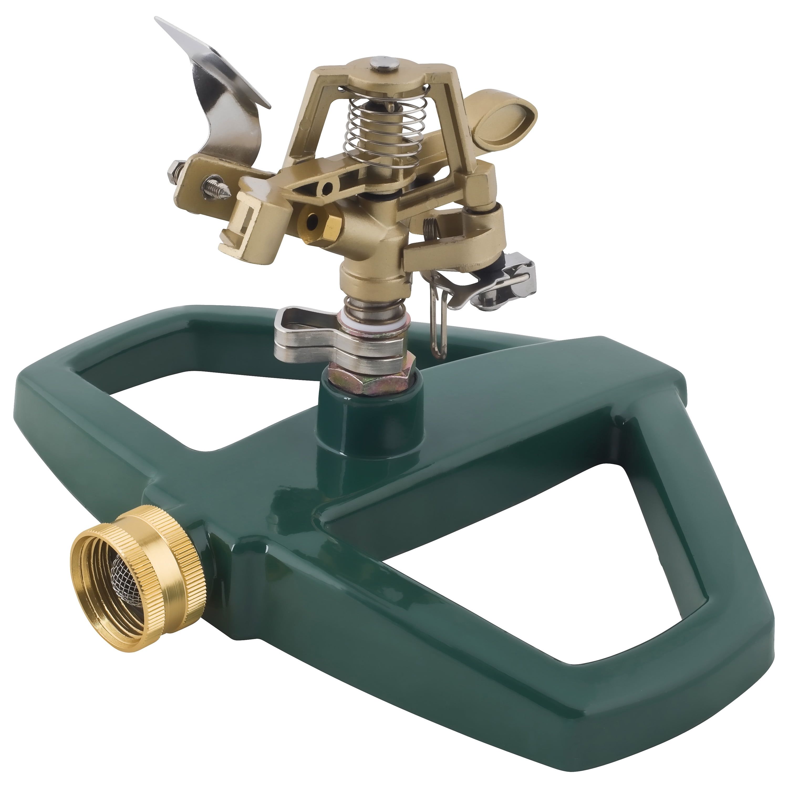 Green Heavy Duty Metal Pulsating Lawn Sprinkler