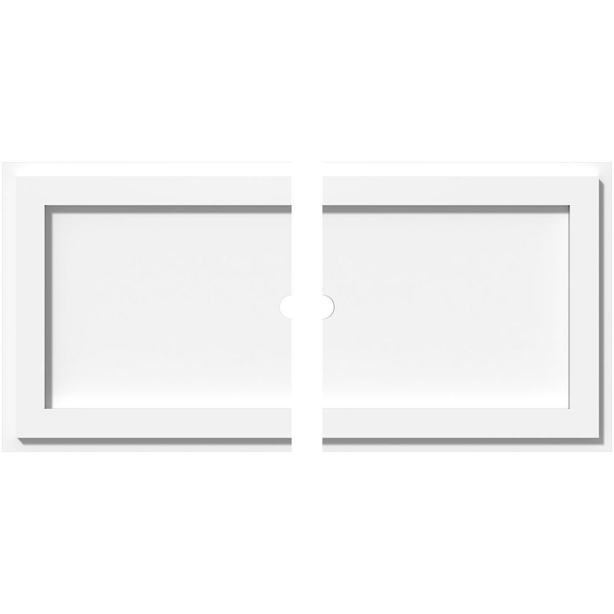 Contemporary 24"x12" Rectangle PVC Ceiling Medallion - Paintable & Easy Install